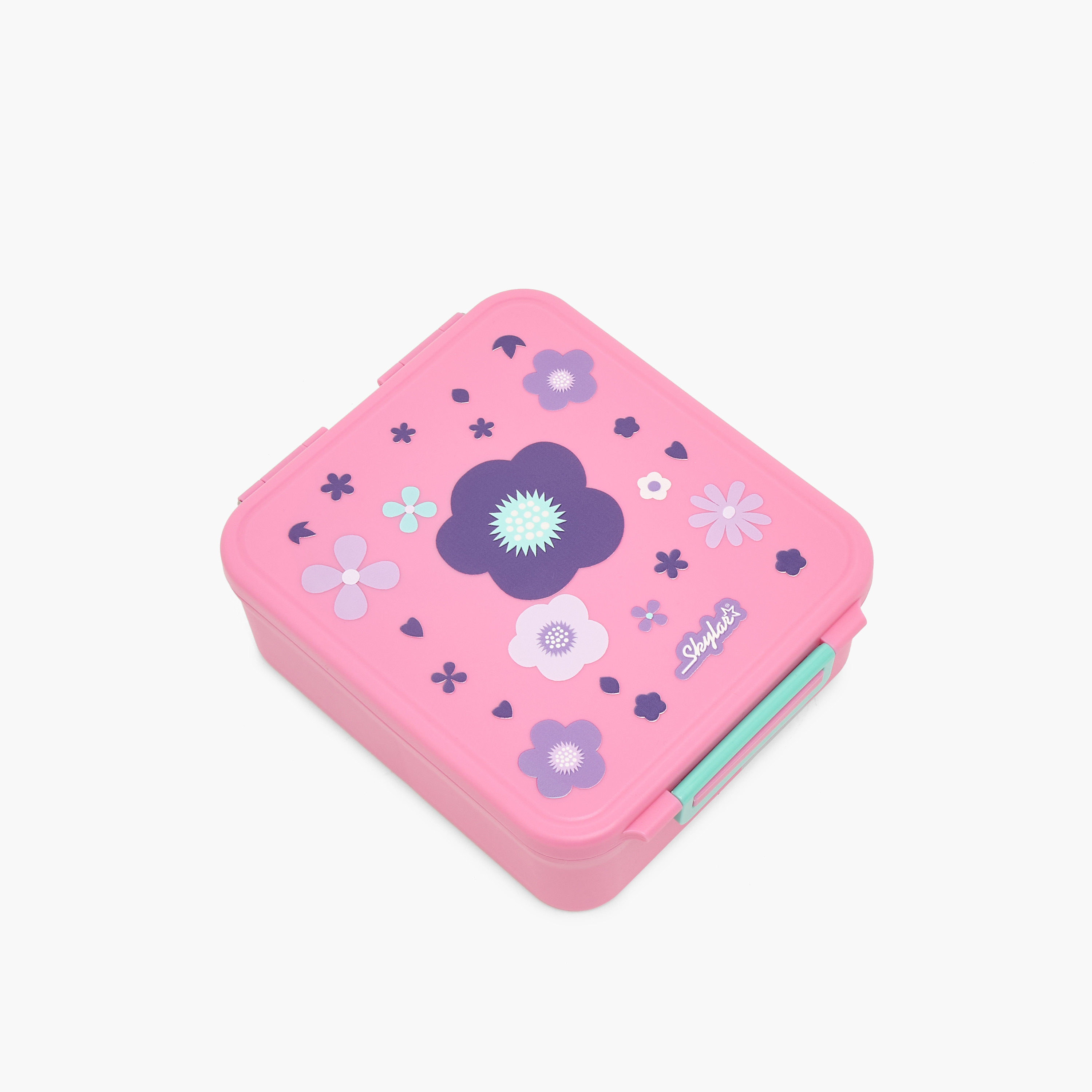 Skylar Floral Print Bento Lunch Box for Girls with Cutlery-school-lunchessentials-lunchboxes-image-1