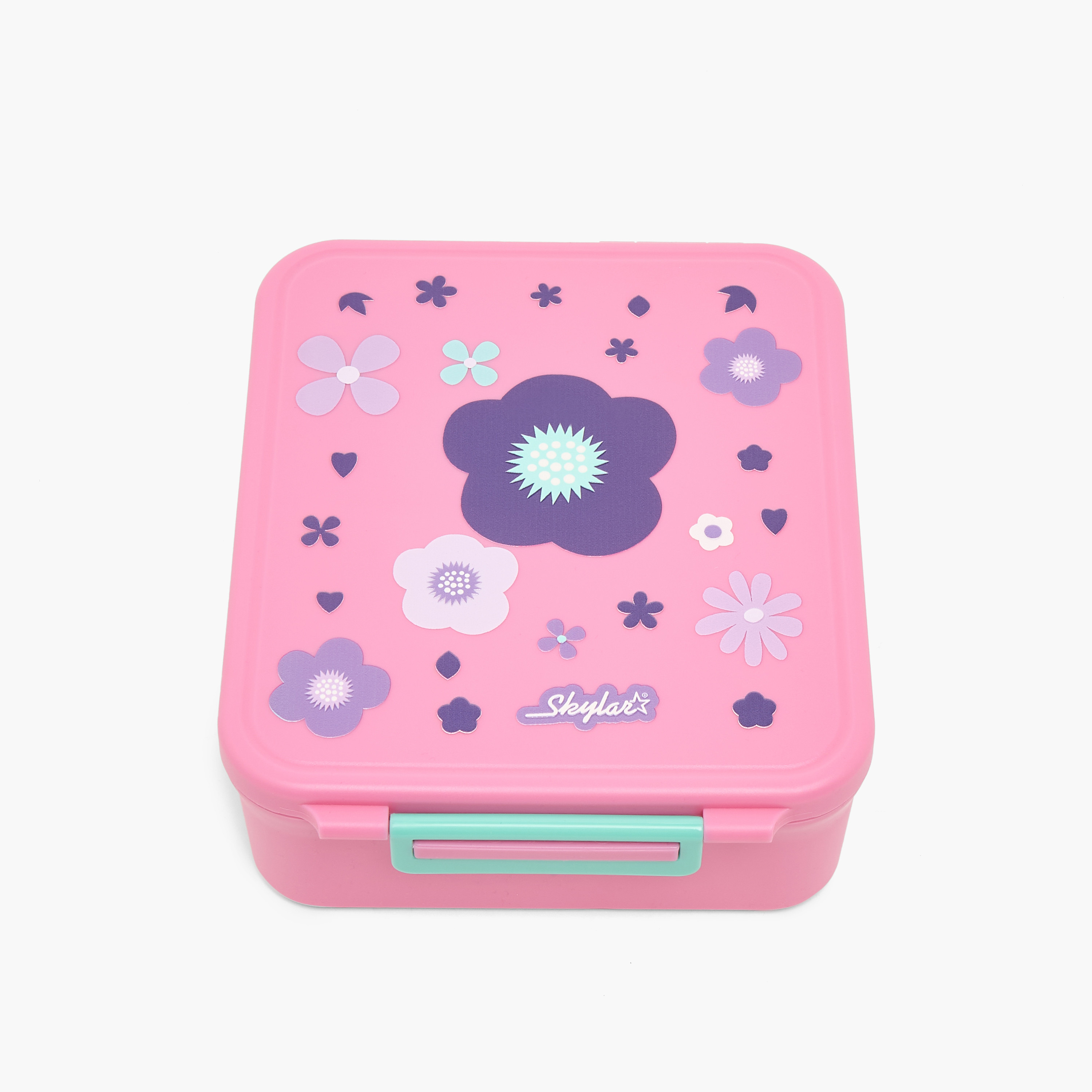 Skylar Floral Print Bento Lunch Box for Girls with Cutlery-school-lunchessentials-lunchboxes-image-2