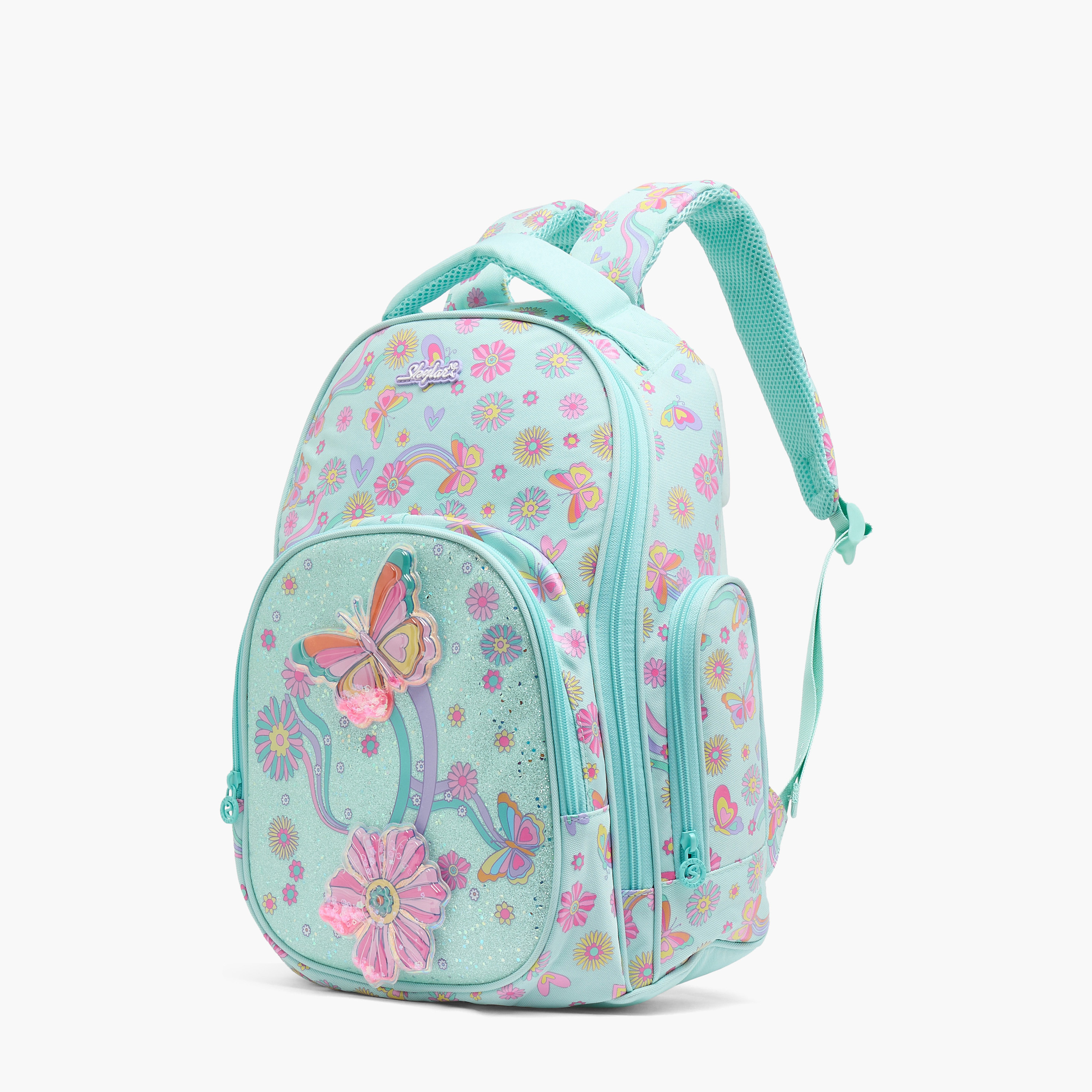 شنطة ظهر بطبعة فراشة للبنات من 5 إلى 8 سنوات بحجيرة للابتوب - 16 بوصة من سكاي لار-school-bagsandbackpacks-backpacks-image-7