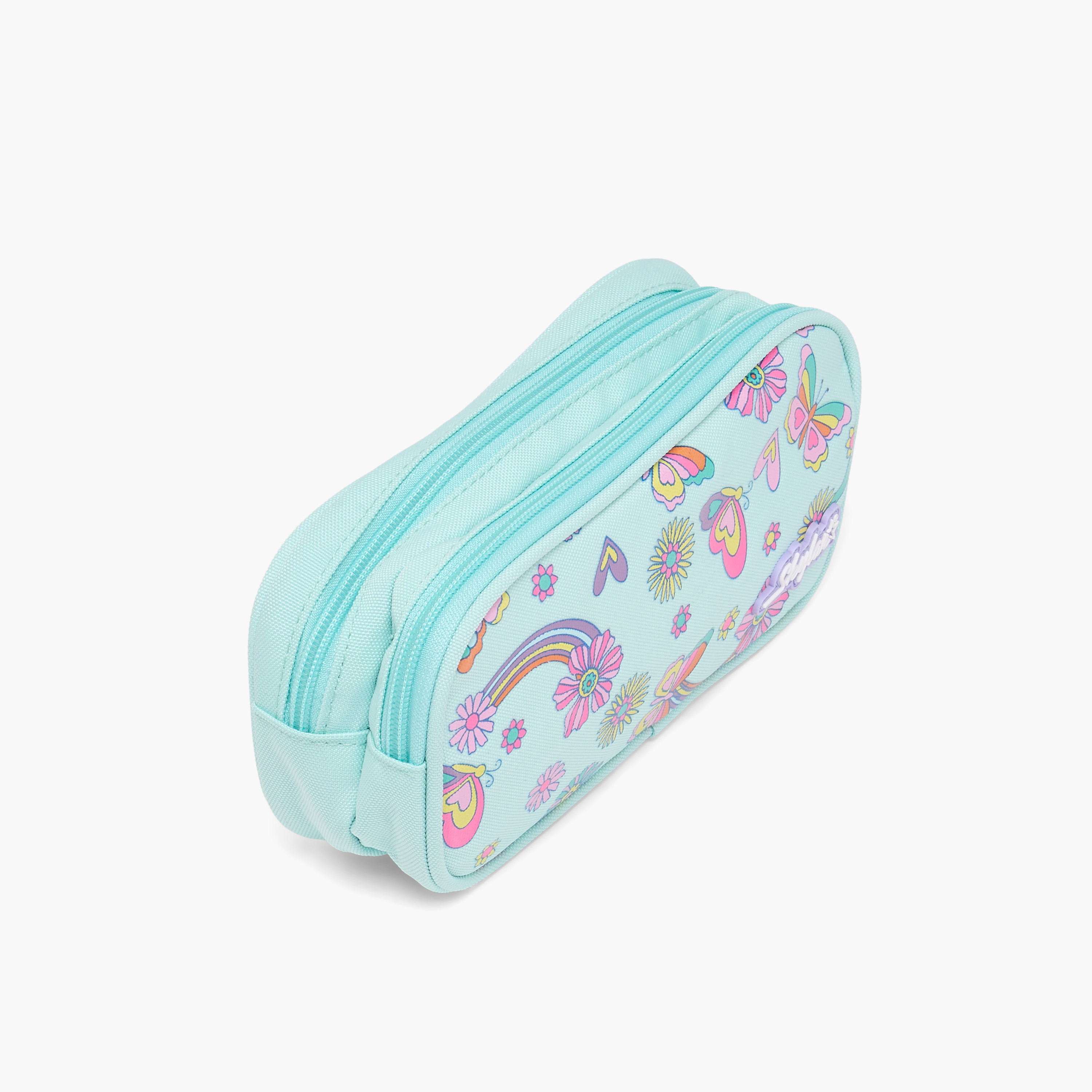 Skylar Butterfly Print Pencil Pouch with 2 Compartments-school-stationery-pencilcases-image-2