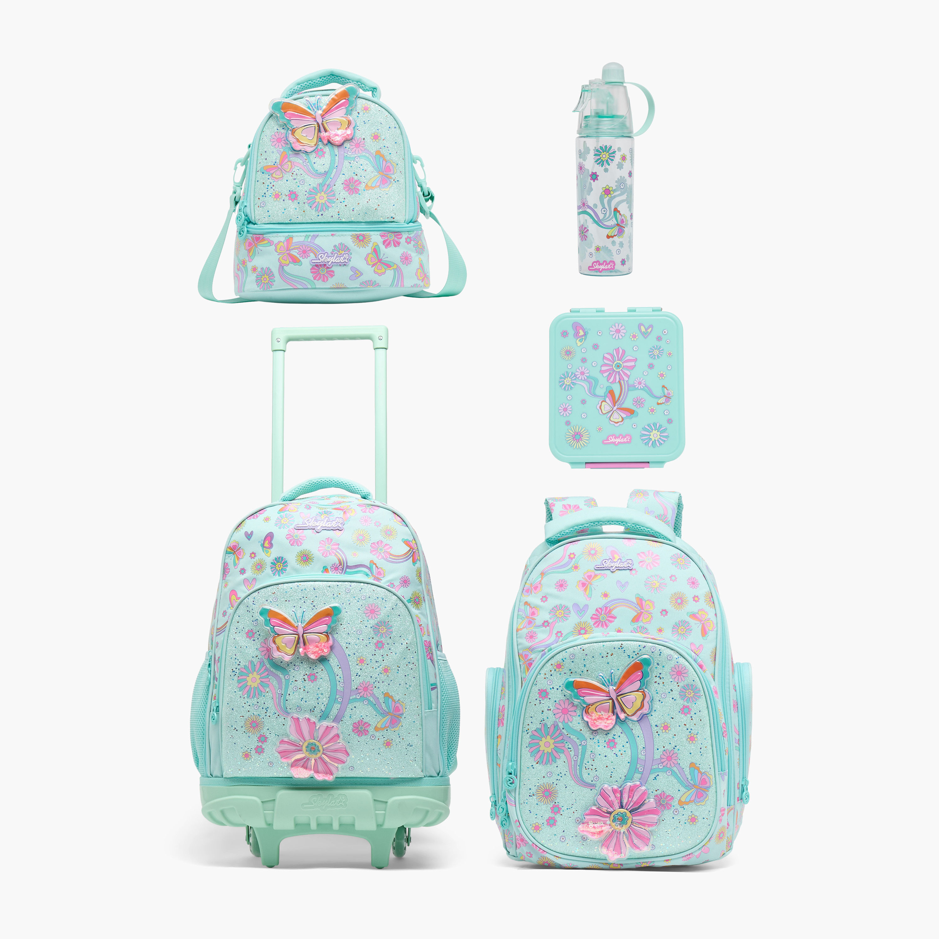 Skylar Butterfly Print Pencil Pouch with 2 Compartments-school-stationery-pencilcases-image-8