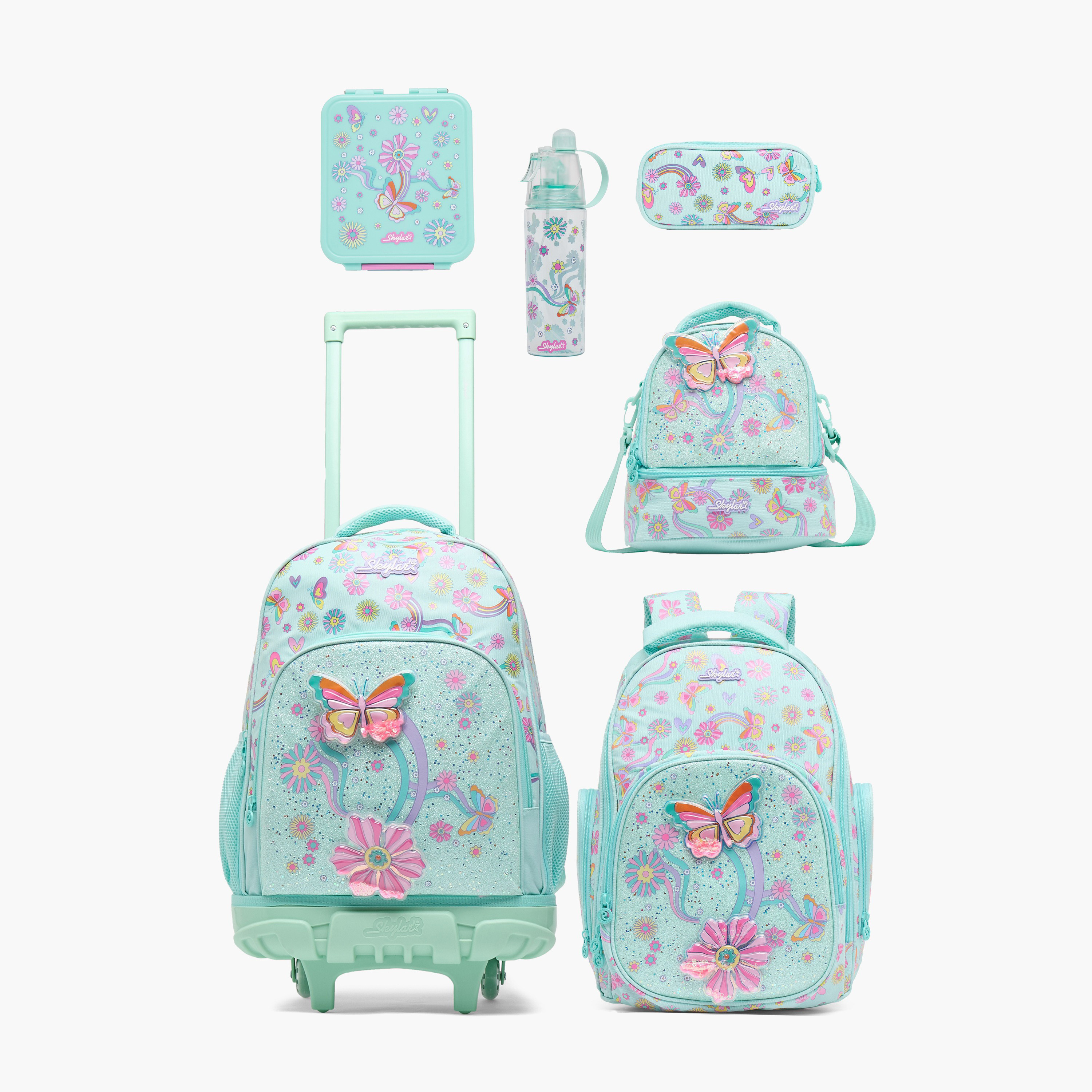Skylar Butterfly Print Bento Lunch Box for Girls with Food Jar-school-lunchessentials-lunchboxes-image-13