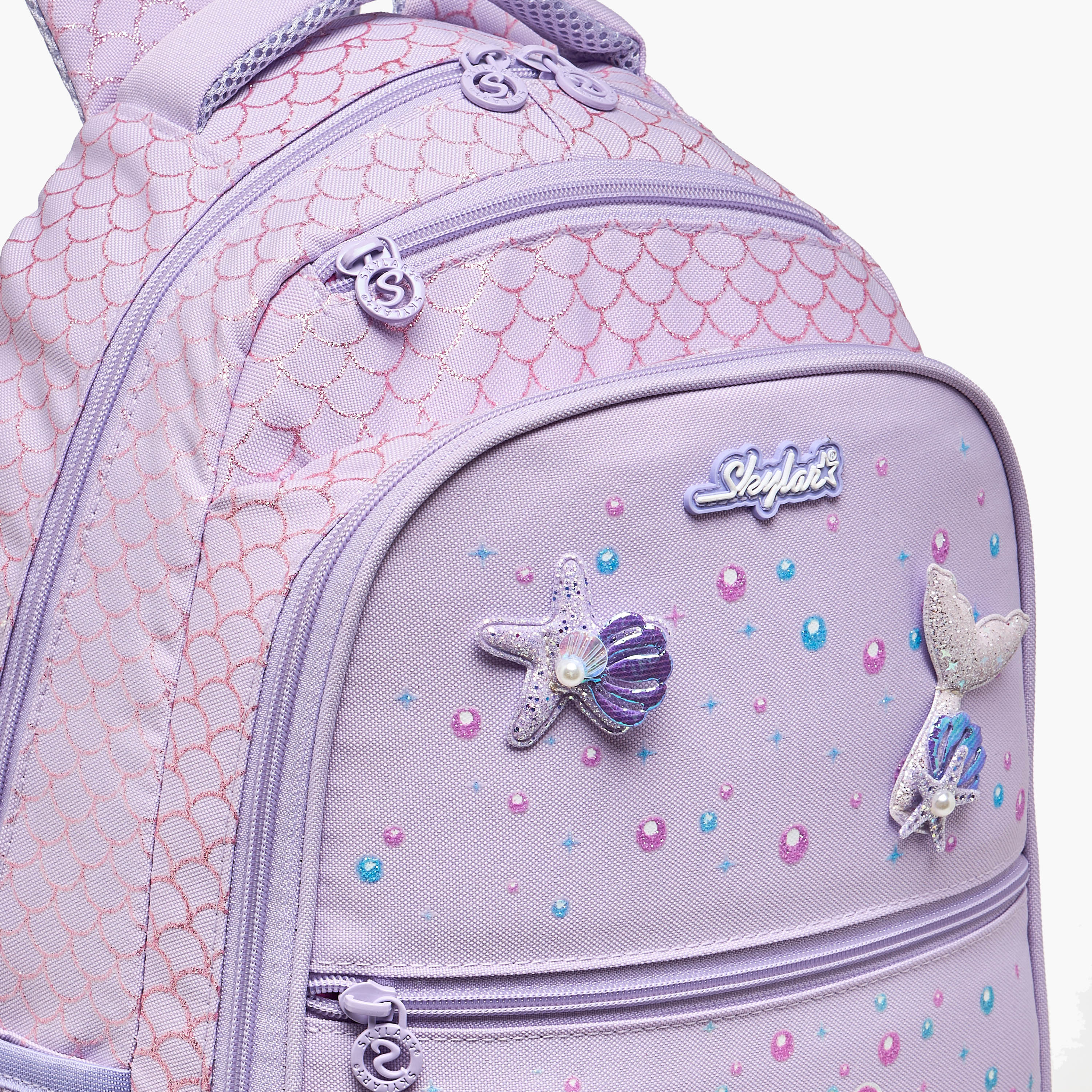 Skylar Mermaid Print Backpack for Girls with Laptop Compartment - 16 inches-school-bagsandbackpacks-backpacks-image-2