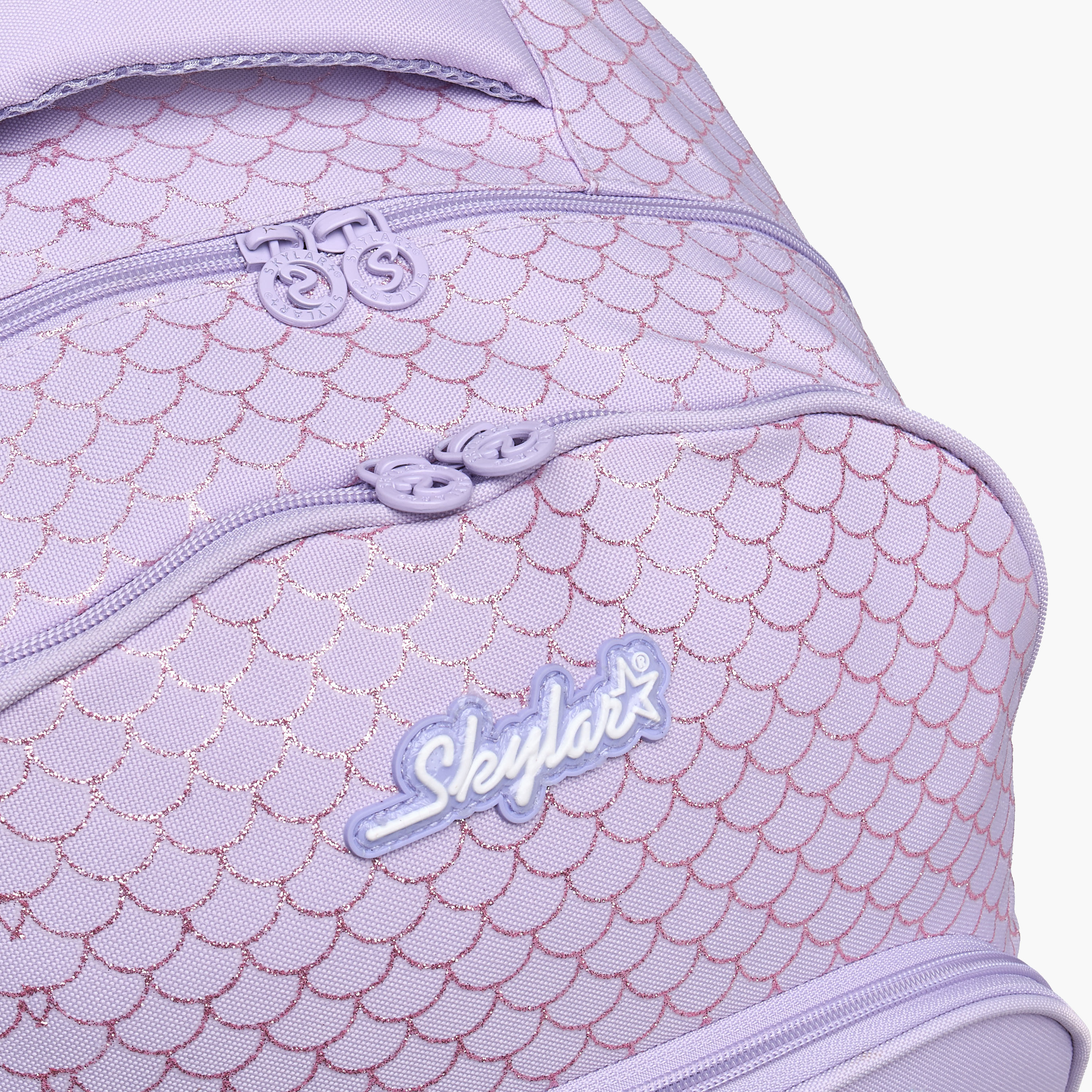 Skylar Mermaid Print Trolley Bag for Girls 8-13 Years Retractable Handle - 17 inches-school-bagsandbackpacks-trolleybags-image-2