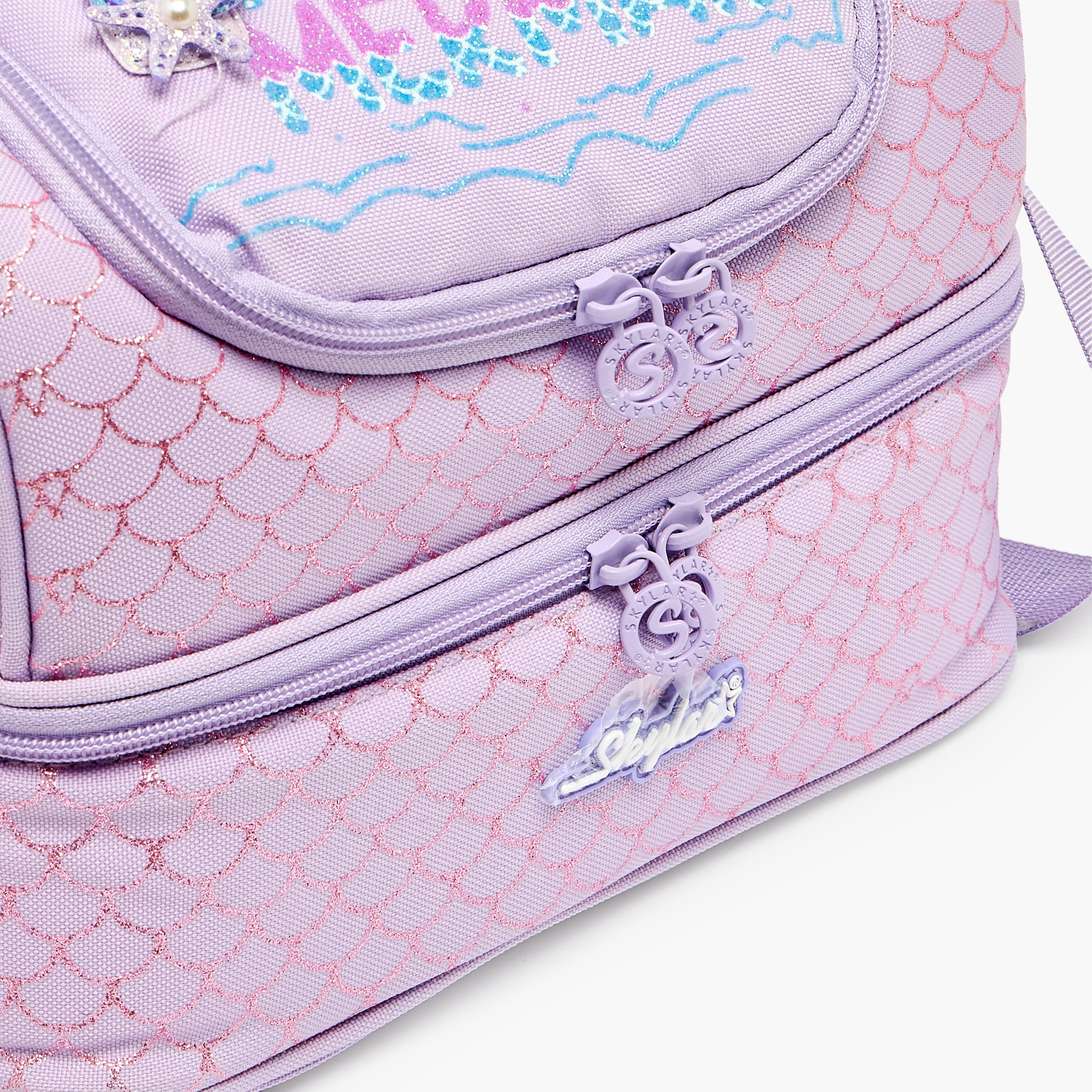 شنطة غداء بطبعات حورية البحر للبنات 5 - 8 سنوات بحزام قابل للفصل من سكايلر - 6 لتر-school-lunchessentials-lunchbags-image-3