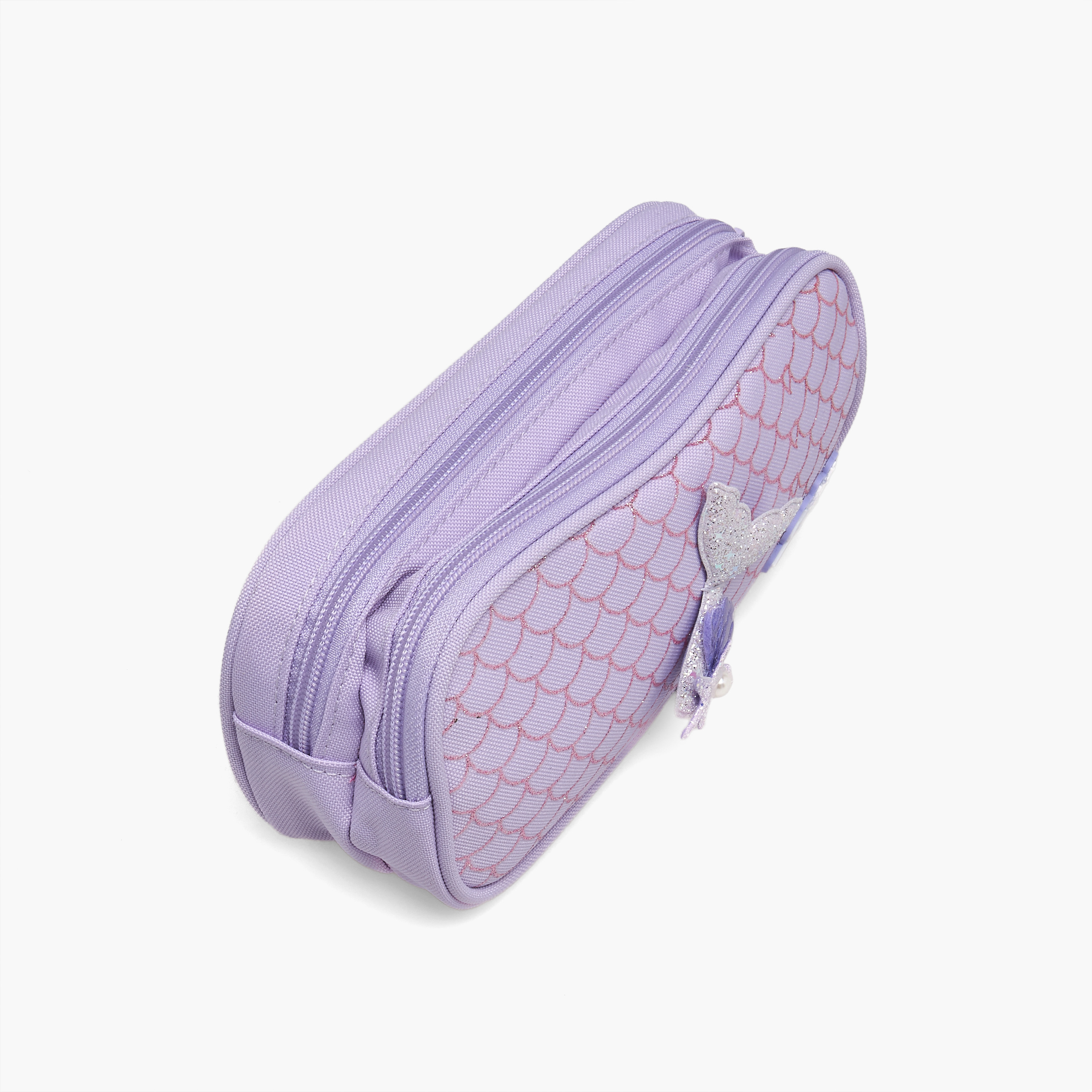 Skylar Mermaid Accent Pencil Pouch with 2 Compartments-school-stationery-pencilcases-image-2