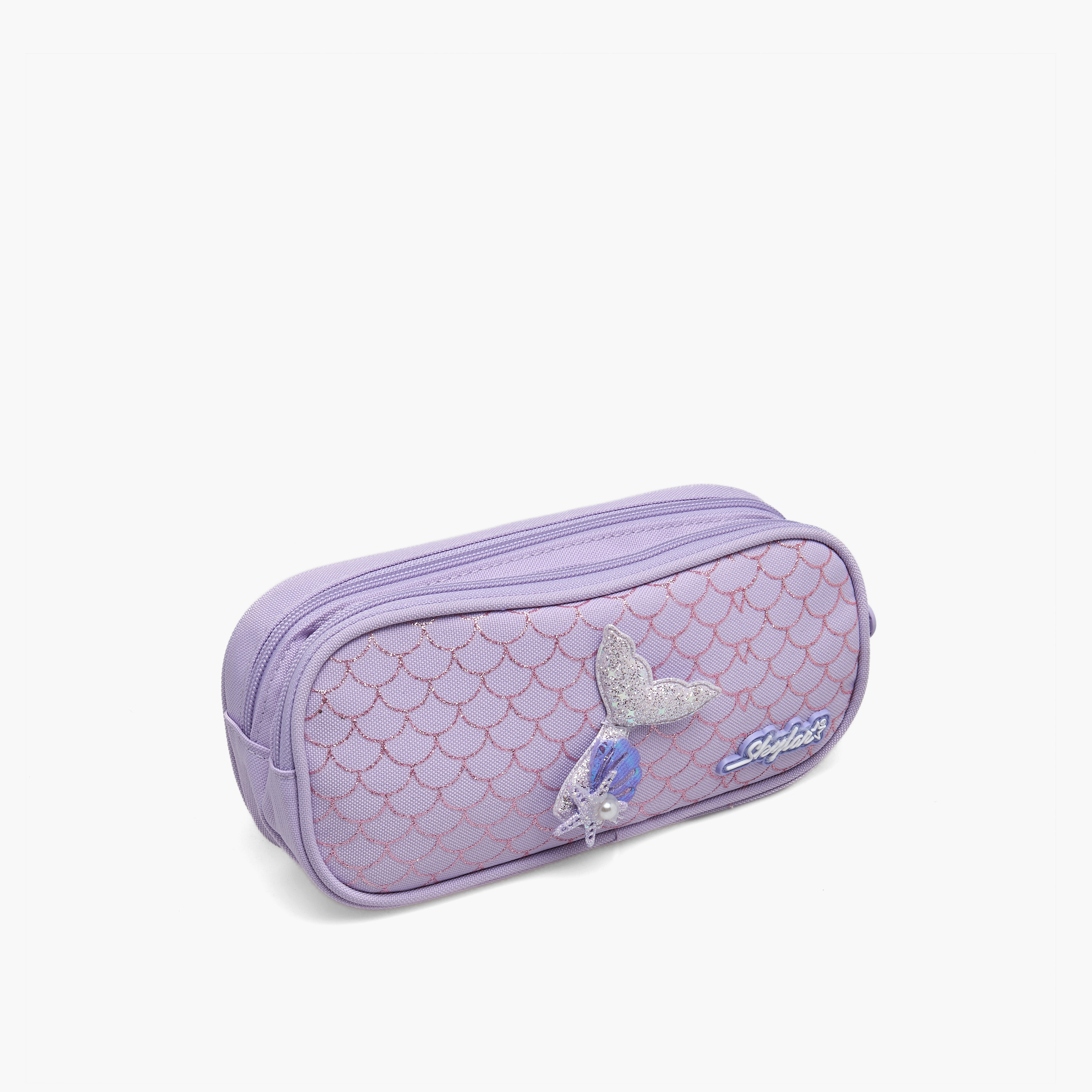 Skylar Mermaid Accent Pencil Pouch with 2 Compartments-school-stationery-pencilcases-image-3