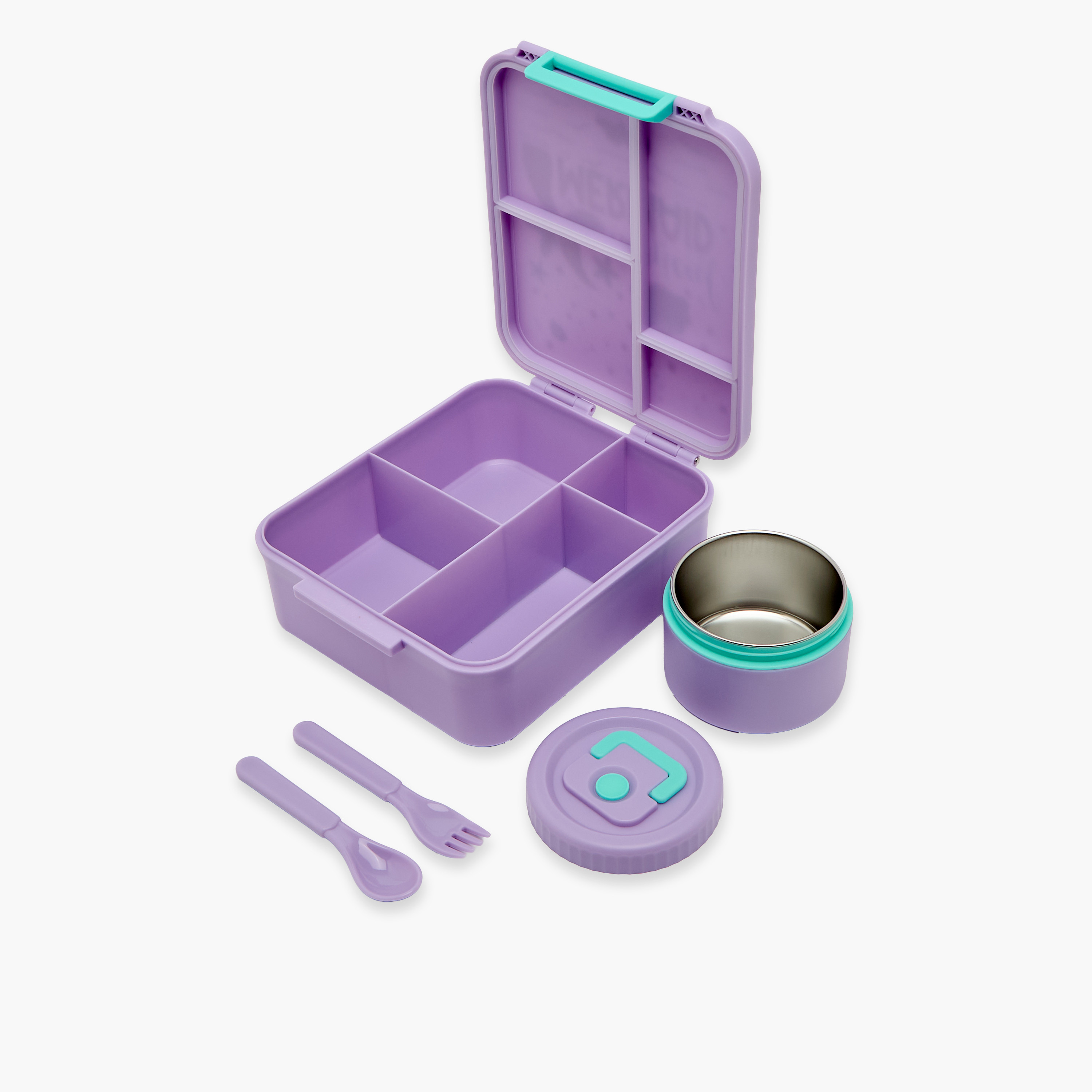 Skylar Mermaid Print Lunch Box for Girls with Jar and Cutlery - 1.7 L-school-lunchessentials-lunchboxes-image-7