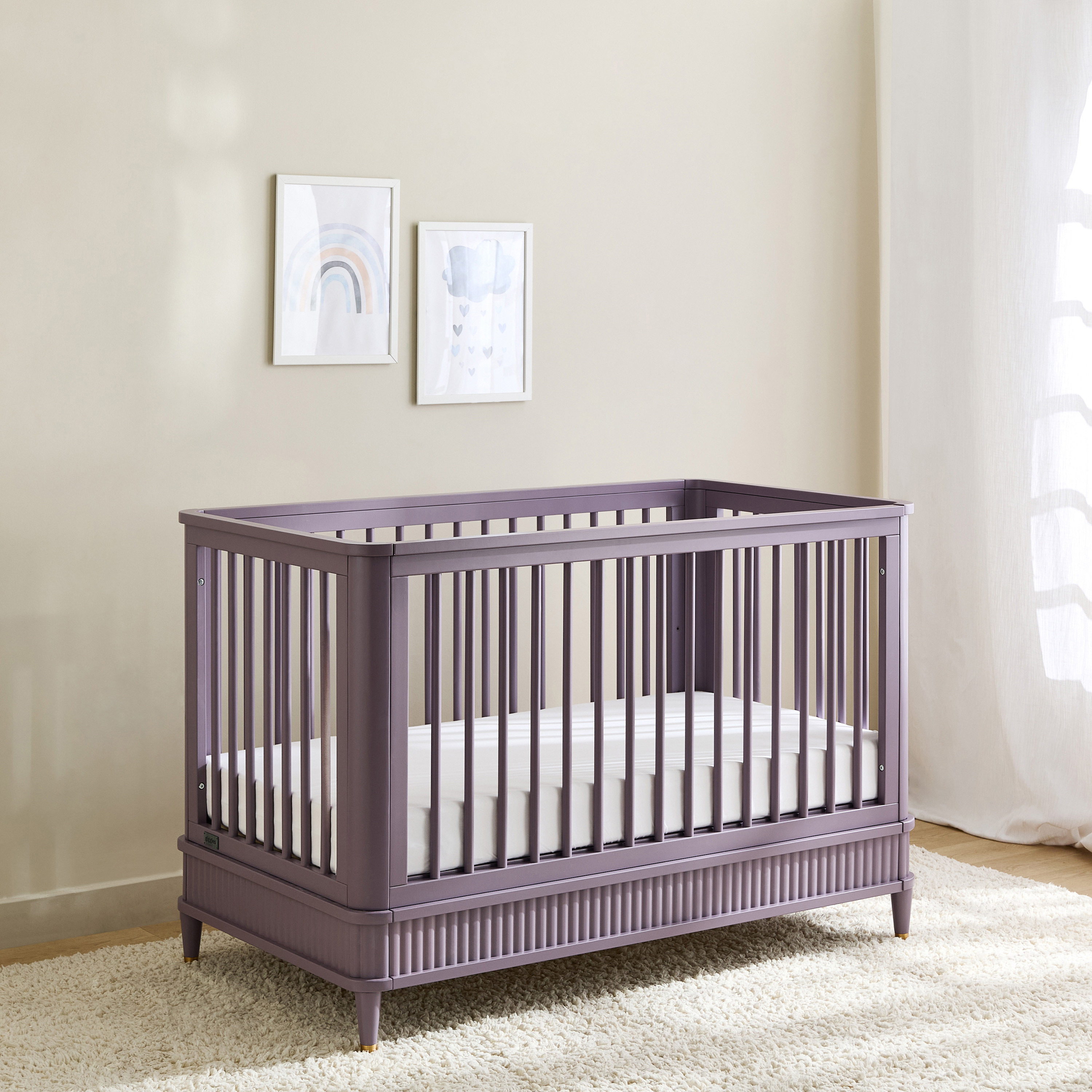 Giggles Baby Crib with 3-Level Adjustable Mattress Height Position-baby-nursery-furniture-cribsandbeds-babycribs-image-1