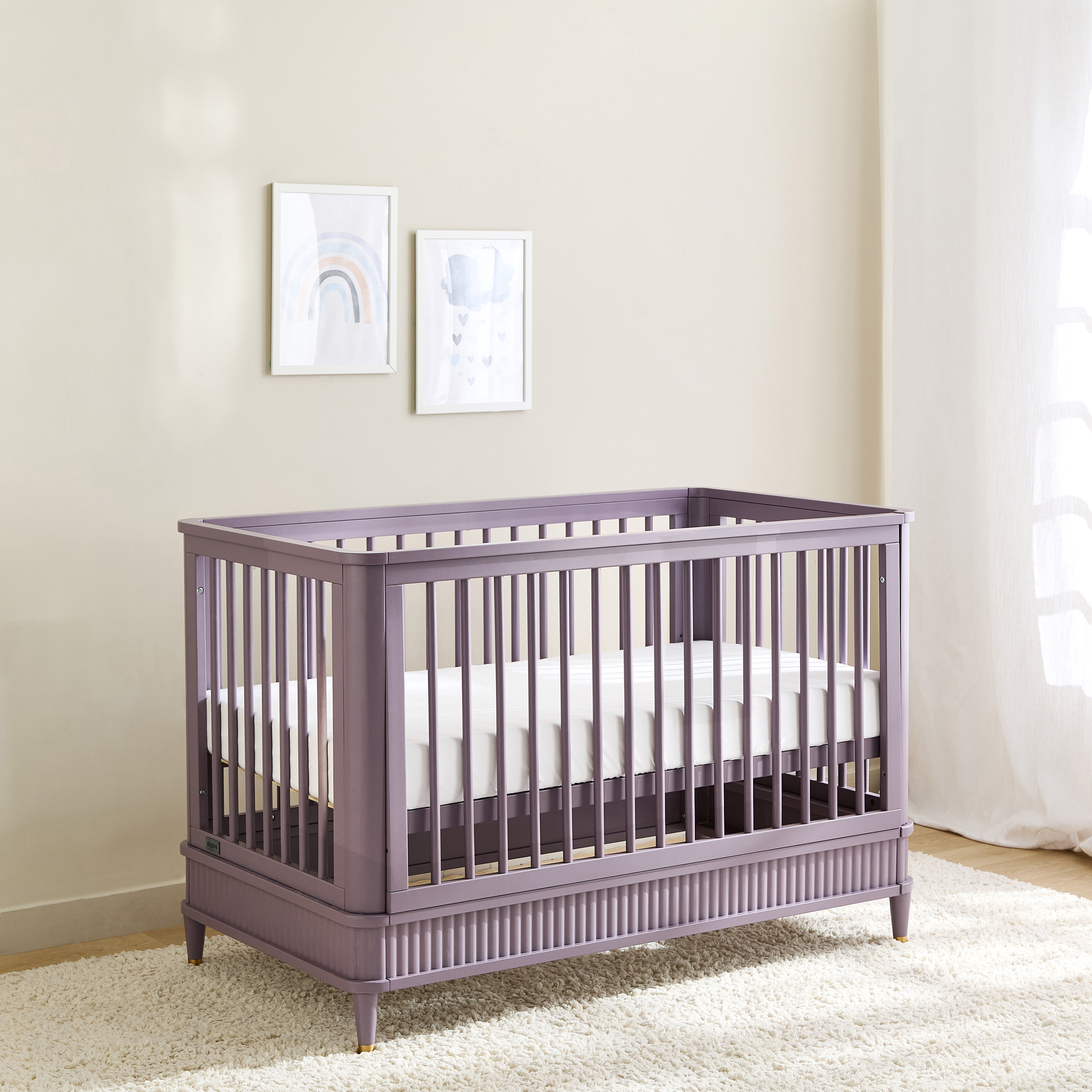 Giggles Baby Crib with 3-Level Adjustable Mattress Height Position-baby-nursery-furniture-cribsandbeds-babycribs-image-2