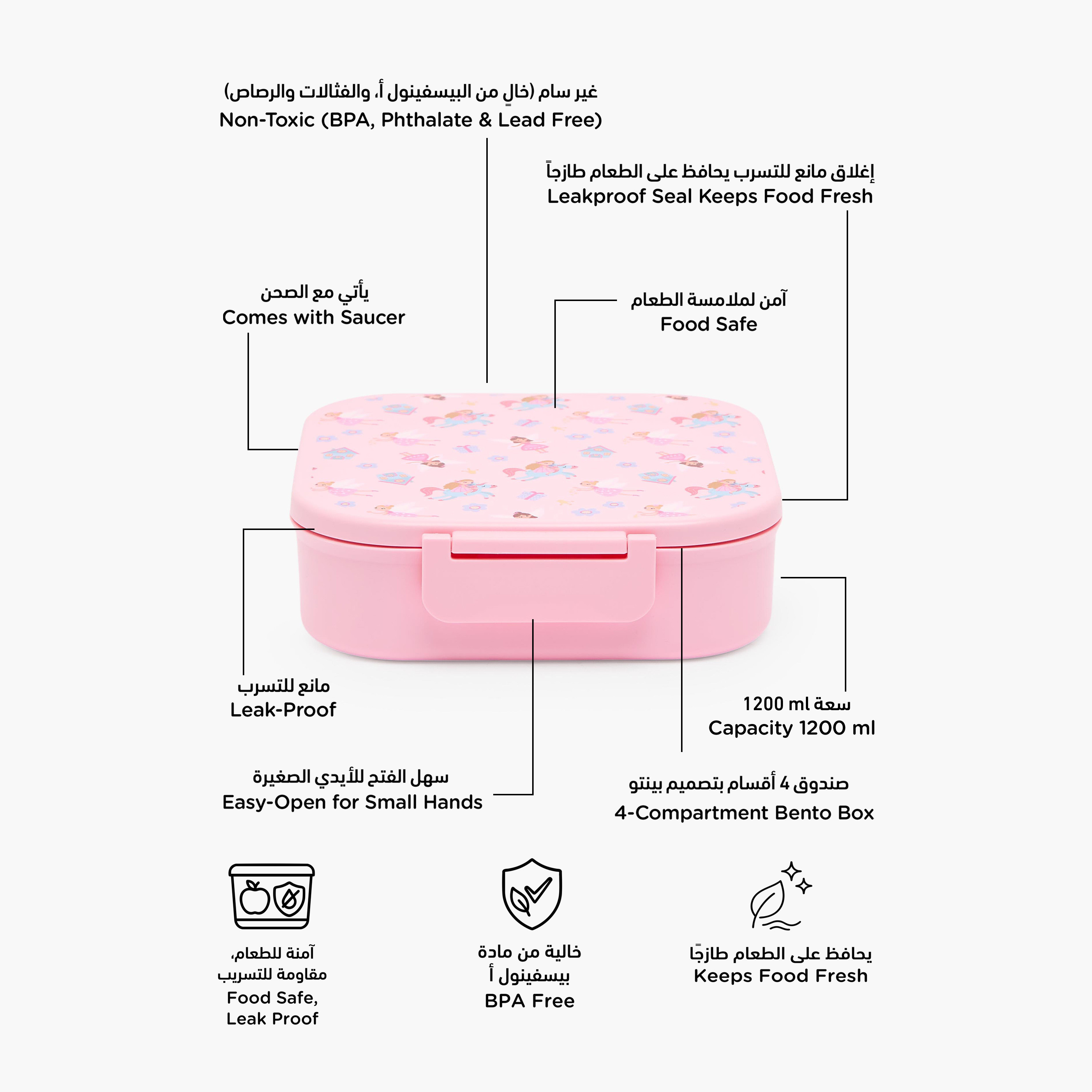 علبة بنتو مطبوعة للأطفال مع أقسام - 1.2 لتر-school-lunchessentials-lunchboxes-image-2