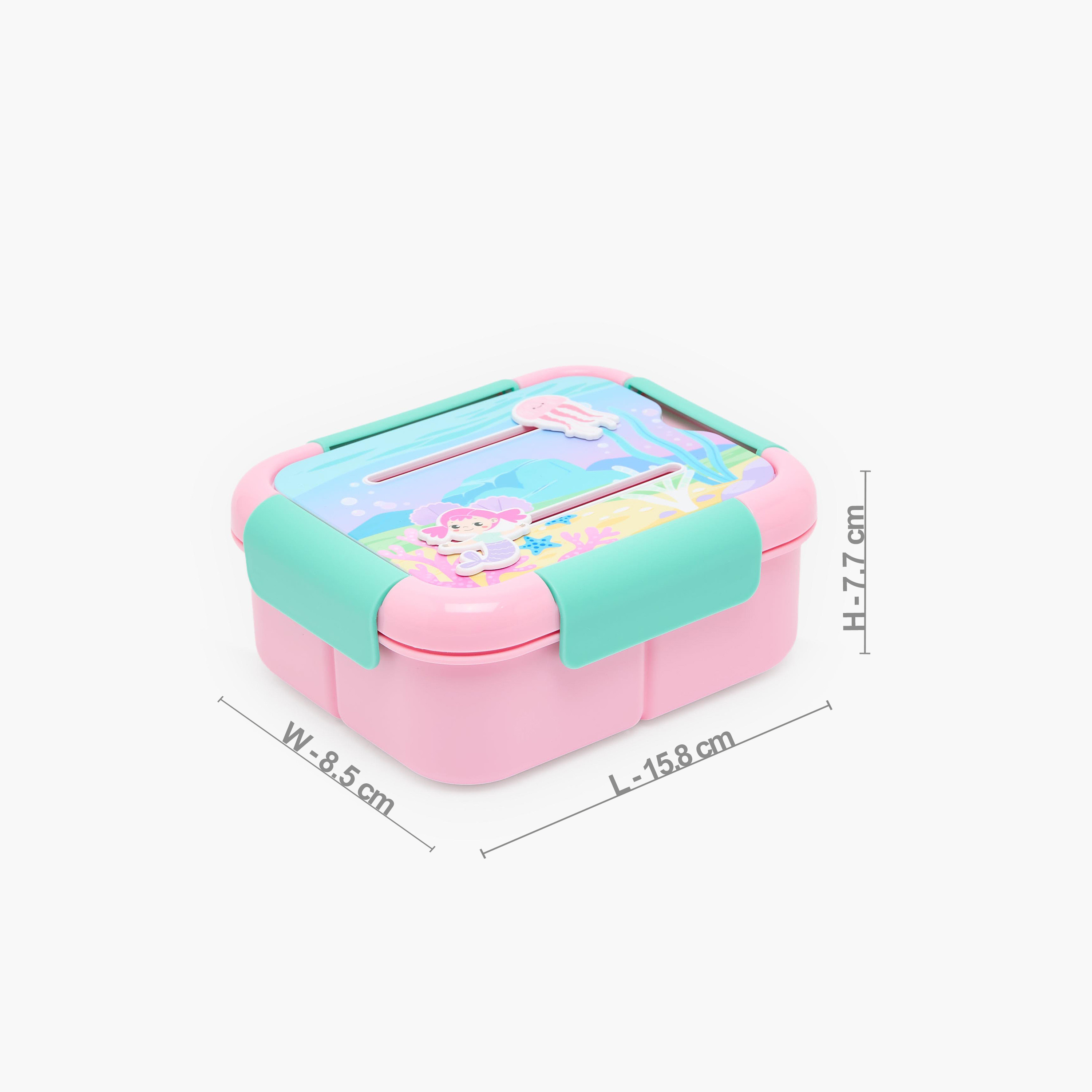 Mermaid Print Bento Lunch Box for Girls with Compartments - 1.3 L-school-lunchessentials-lunchboxes-image-10