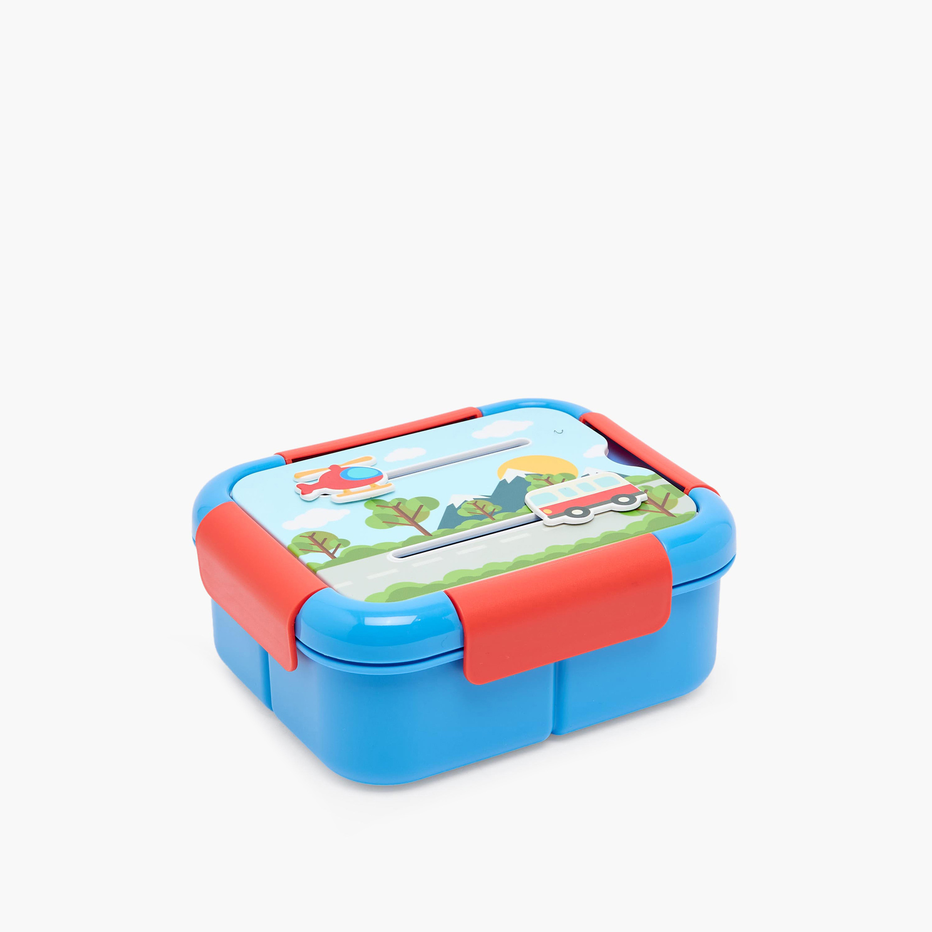 Vehicle Print Lunch Box for Boys with Compartments - 1.3 L-school-lunchessentials-lunchboxes-image-1