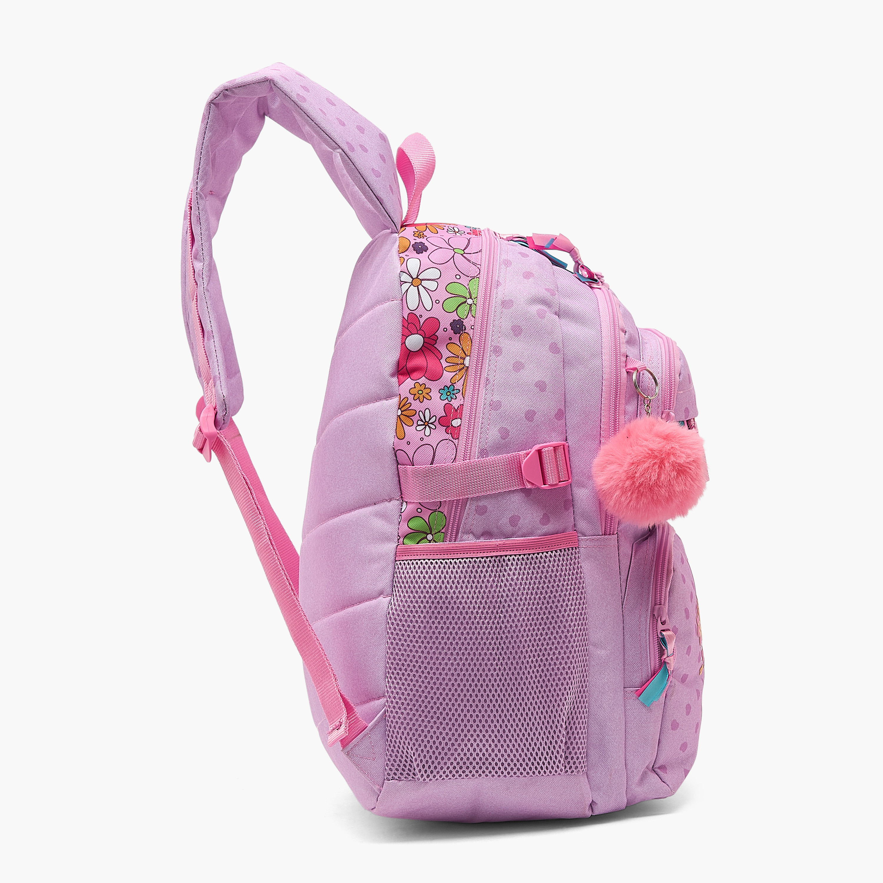 Roll Road Floral Print Backpack for Girls 8-13 Years with Adjustable Shoulder Straps - 18 inches-school-bagsandbackpacks-backpacks-image-6