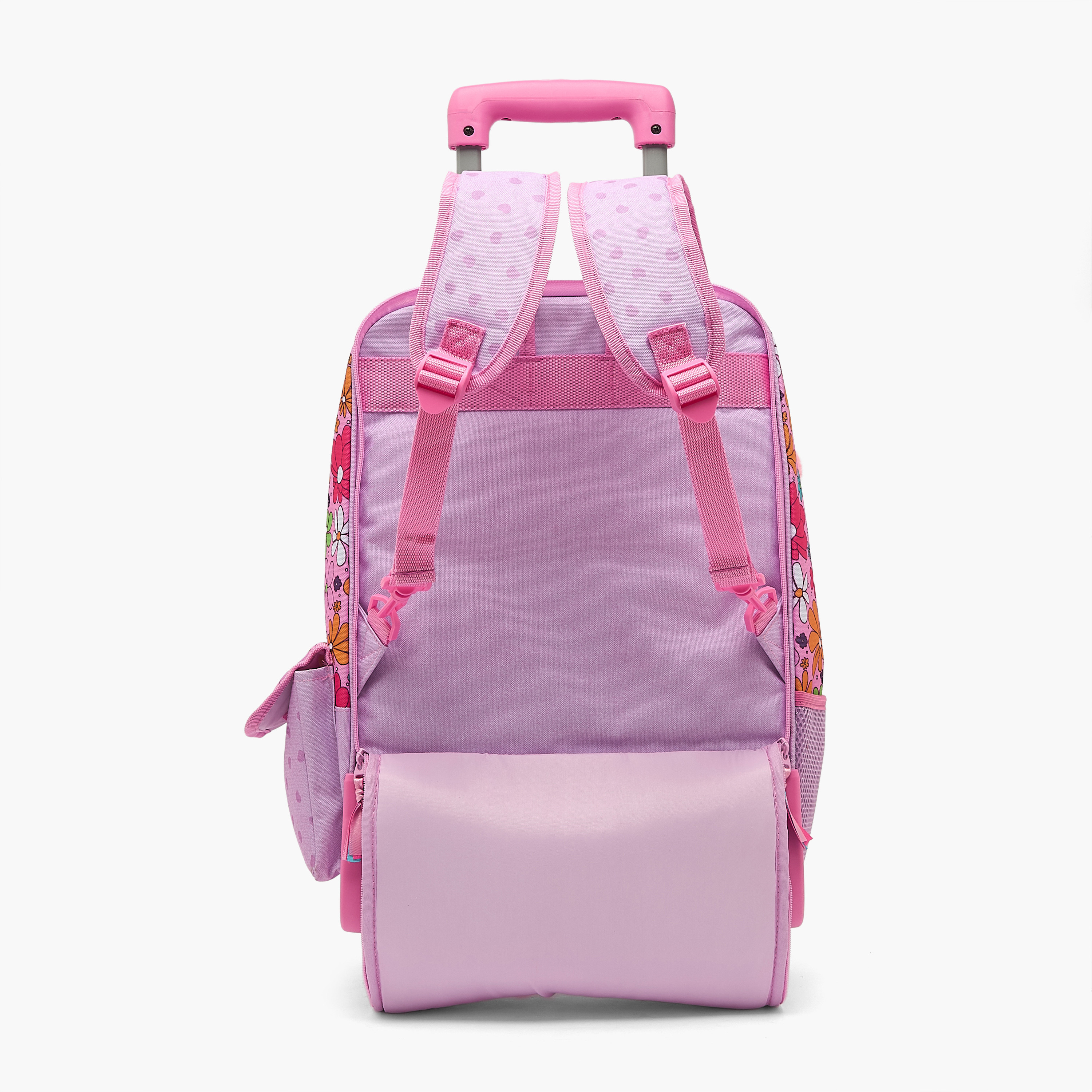 Roll Road Floral Print Trolley Bag for Girls 8-12 Years with Retractable Handle - 17 inches-school-bagsandbackpacks-trolleybags-image-10