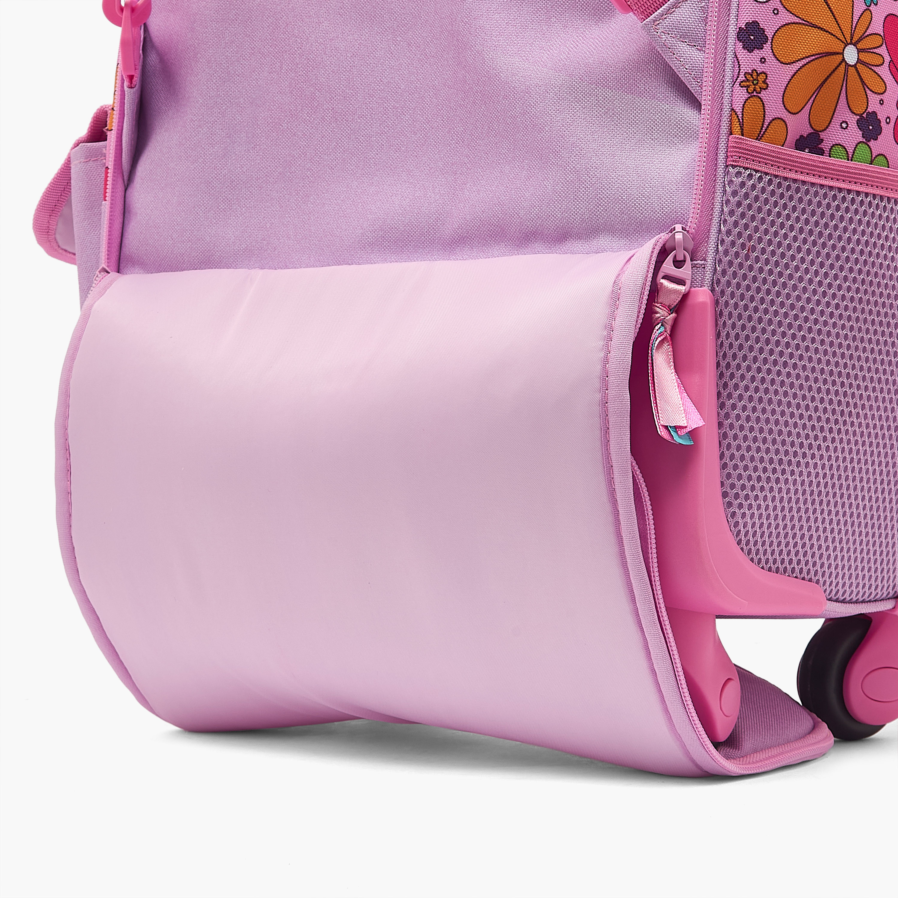 Roll Road Floral Print Trolley Bag for Girls 8-12 Years with Retractable Handle - 17 inches-school-bagsandbackpacks-trolleybags-image-14