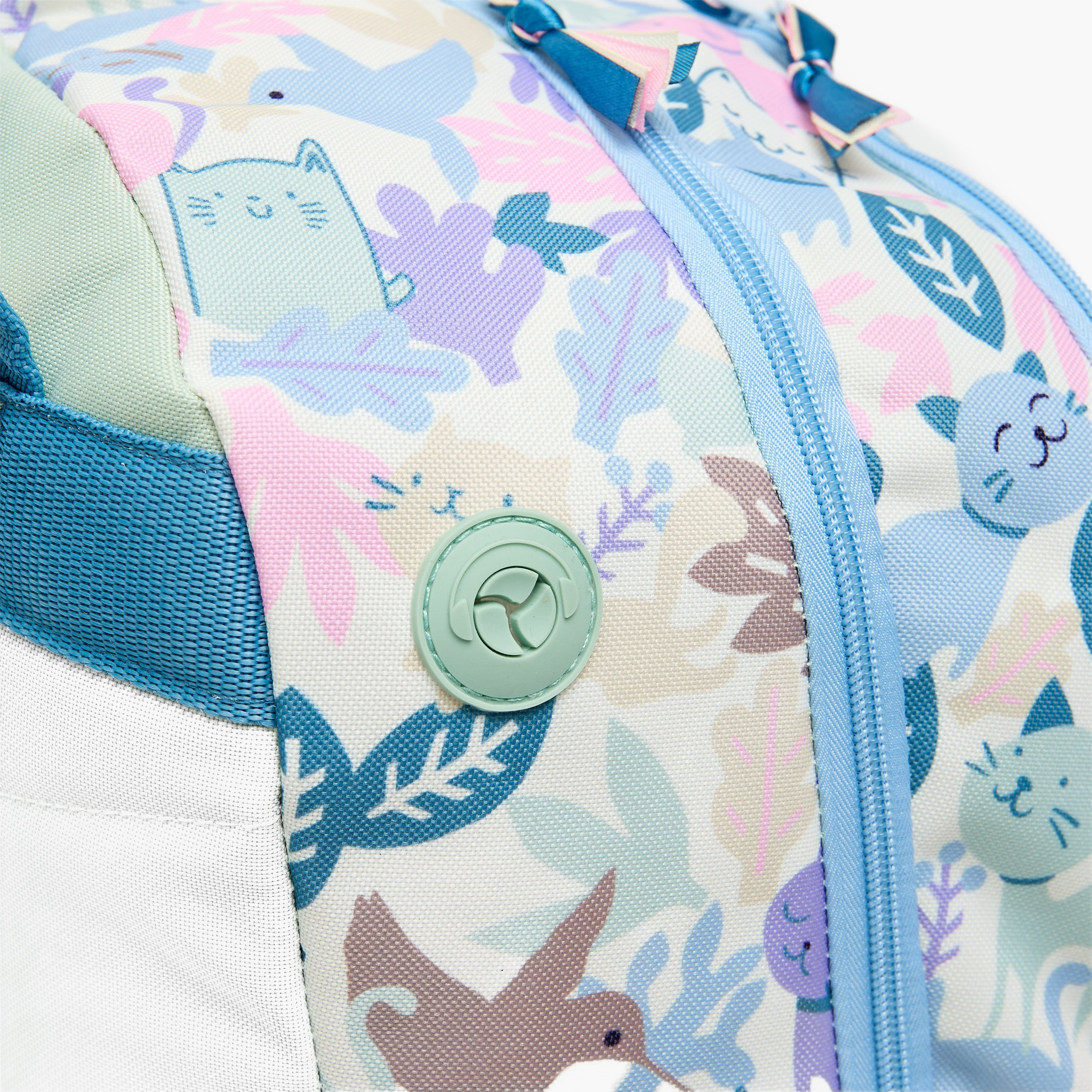 Roll Road Cat Print Backpack for Girls 8-13 Years with Adjustable Shoulder Straps - 18.1 inch-school-bagsandbackpacks-backpacks-image-5