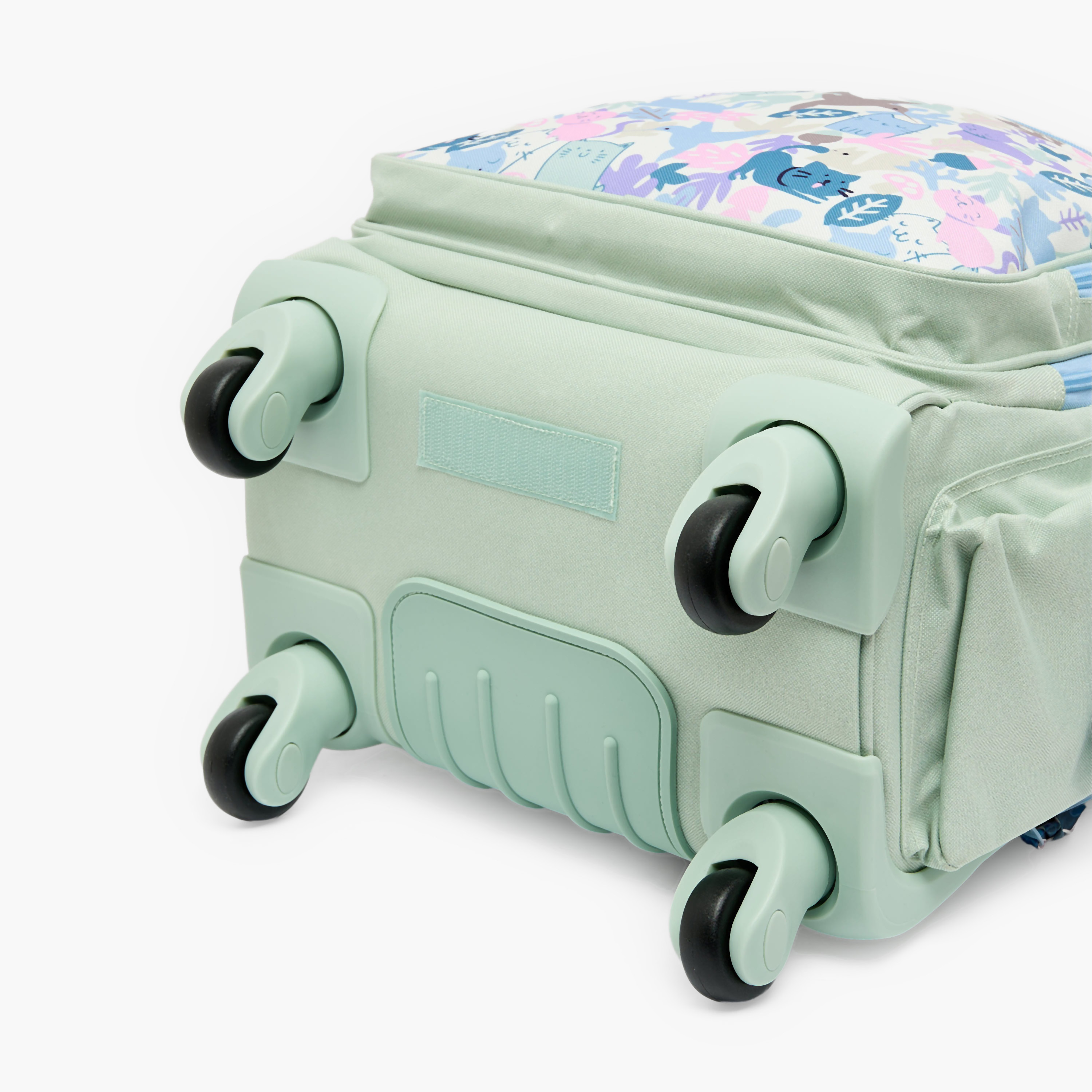 Roll Road Cat Print Trolley Backpack for Girls 8-13 Years with Retractable Handle - 17.3 inch-school-bagsandbackpacks-trolleybags-image-15
