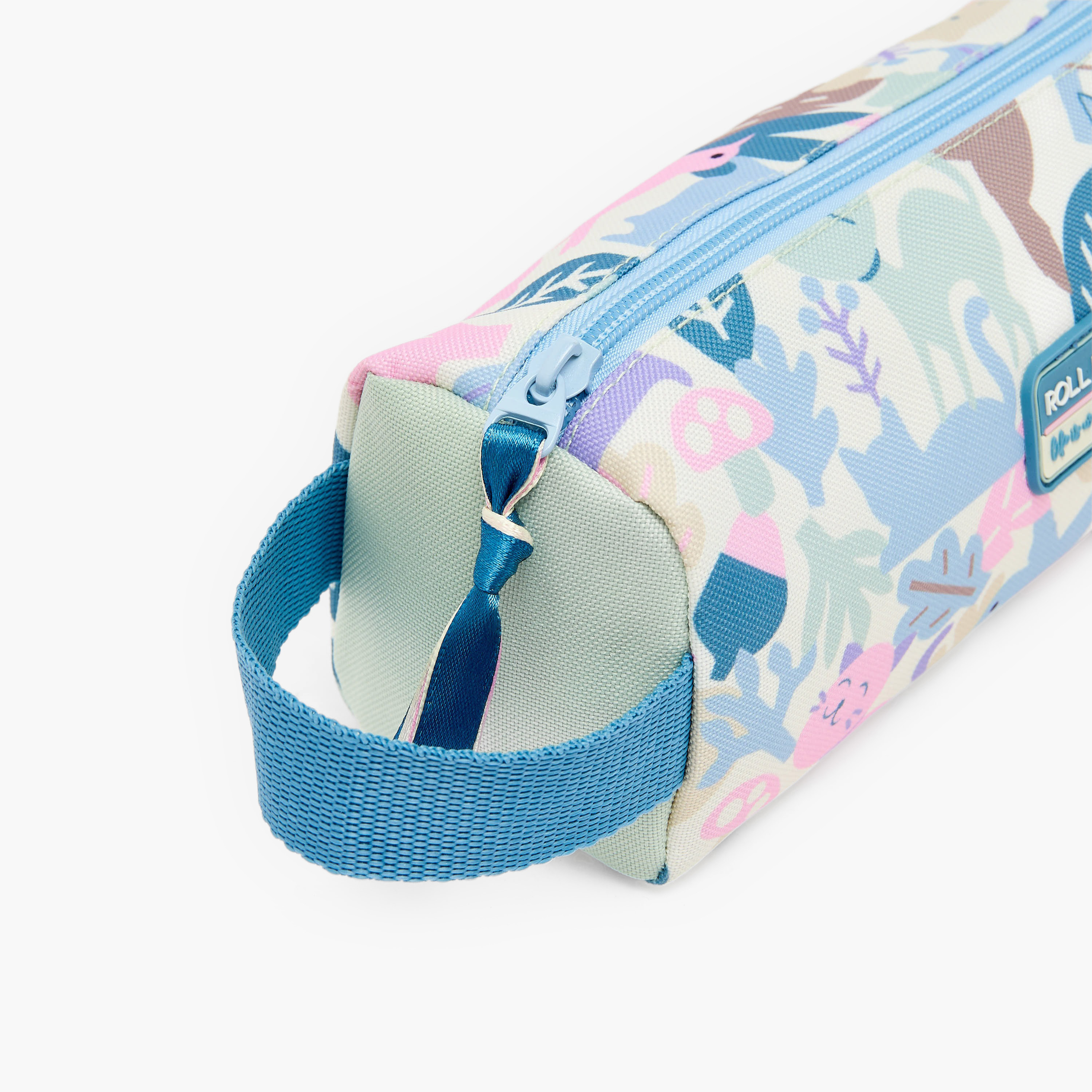 Roll Road Cat Print Pencil Pouch with Zip Closure-school-stationery-pencilcases-image-4