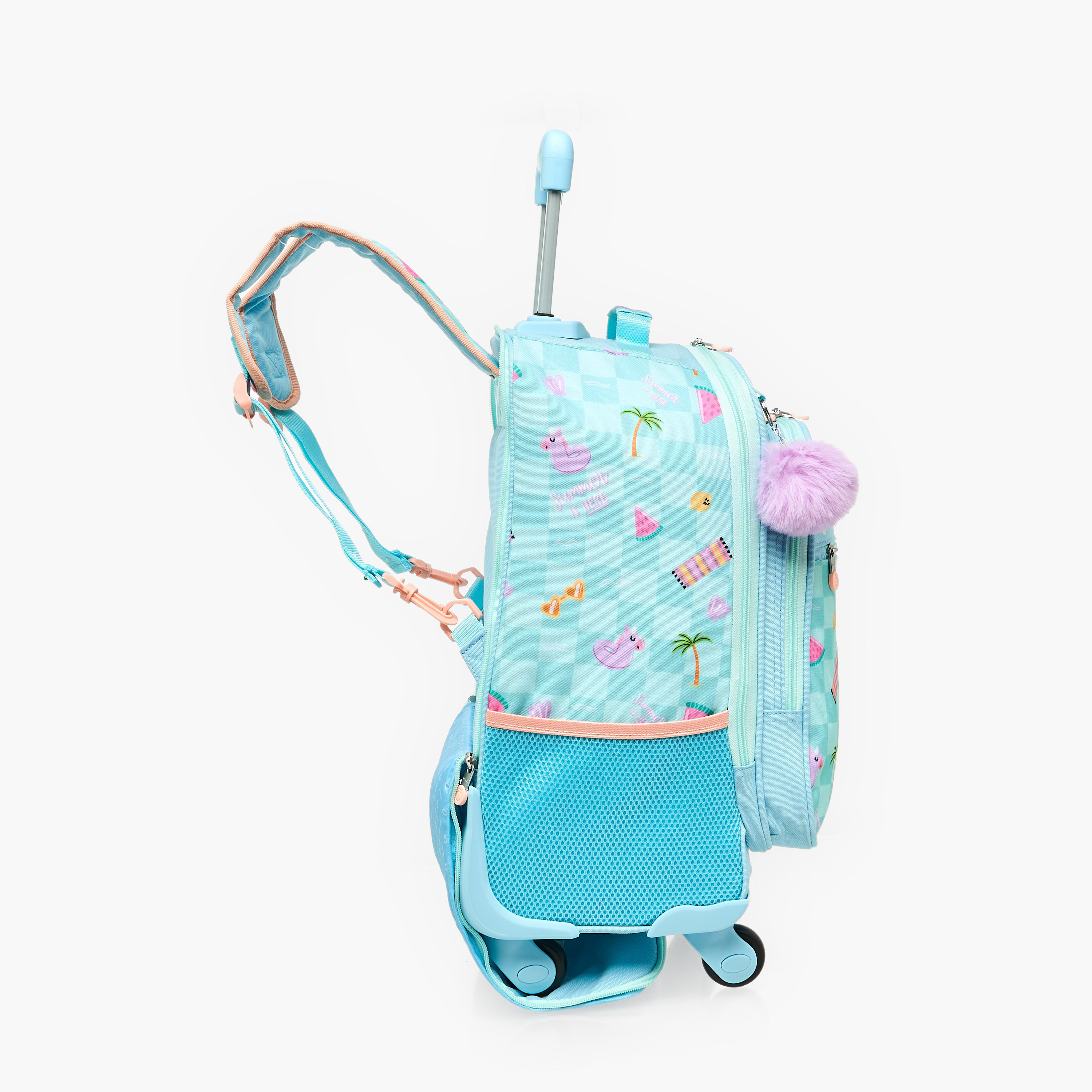 شنطة ظهر ترولي بمقبض قابل للسحب وطبعات للبنات بعمر 8-13 سنة من إنسو - 17 بوصة-school-bagsandbackpacks-trolleybags-image-10