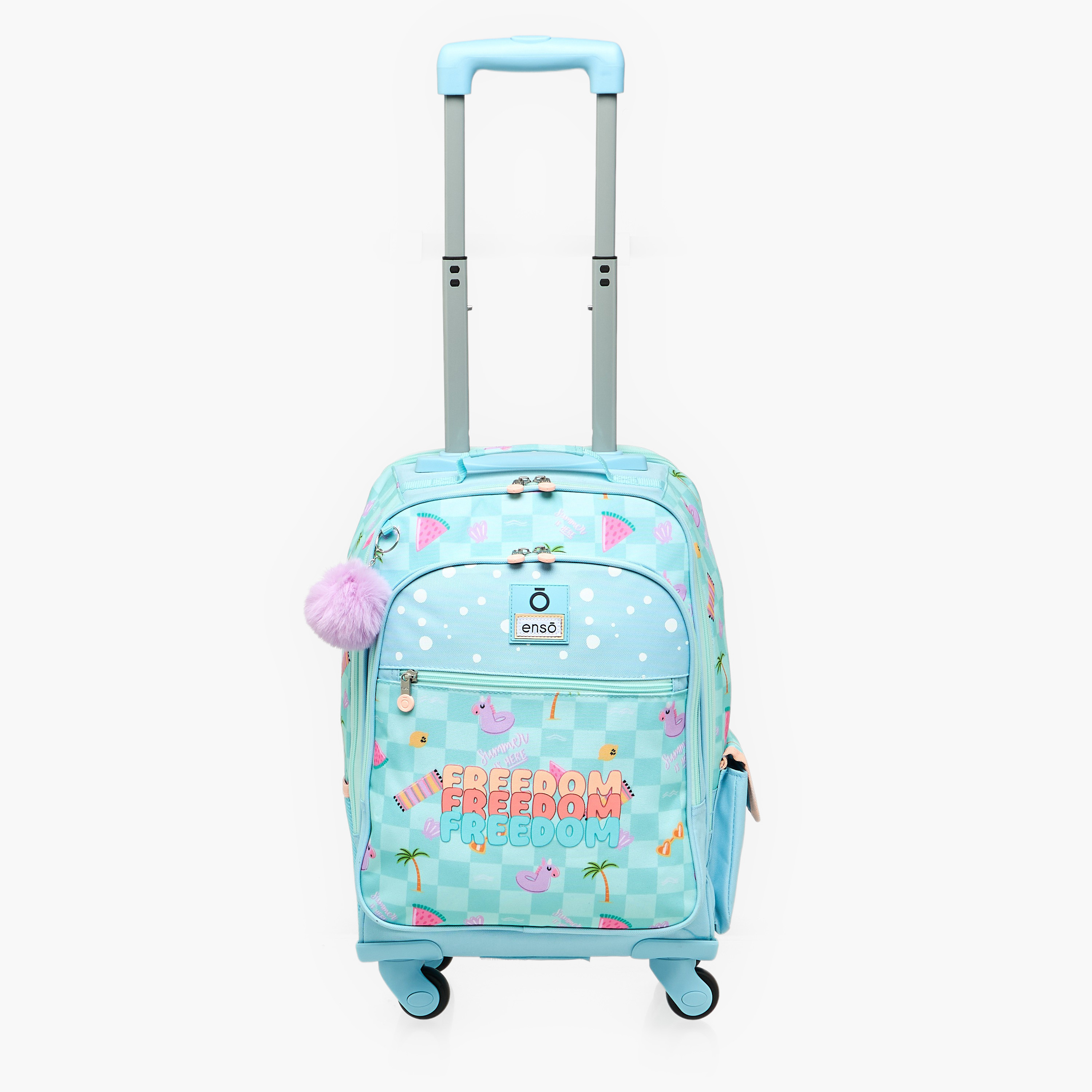 شنطة ظهر ترولي بمقبض قابل للسحب وطبعات للبنات بعمر 8-13 سنة من إنسو - 17 بوصة-school-bagsandbackpacks-trolleybags-image-4