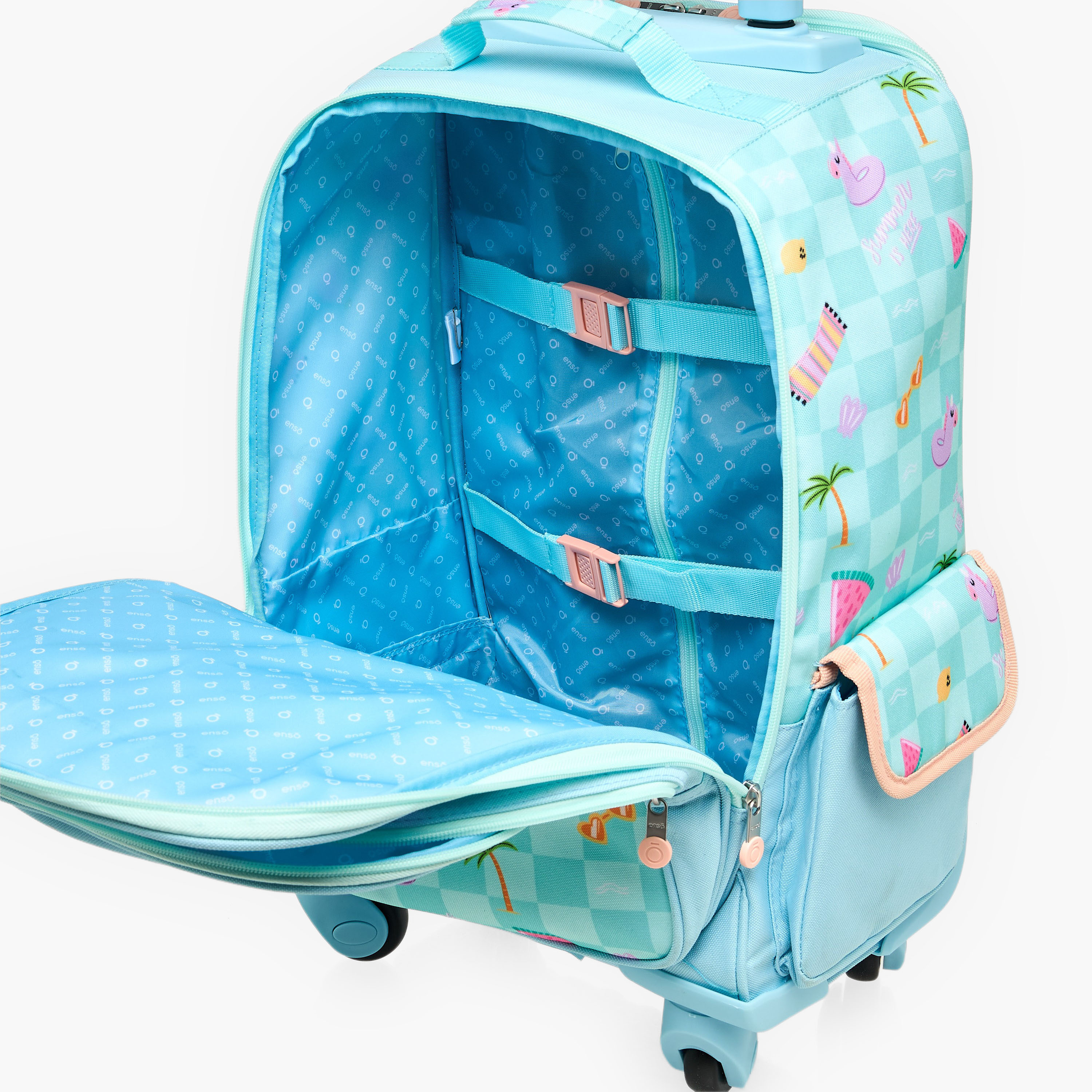شنطة ظهر ترولي بمقبض قابل للسحب وطبعات للبنات بعمر 8-13 سنة من إنسو - 17 بوصة-school-bagsandbackpacks-trolleybags-image-8