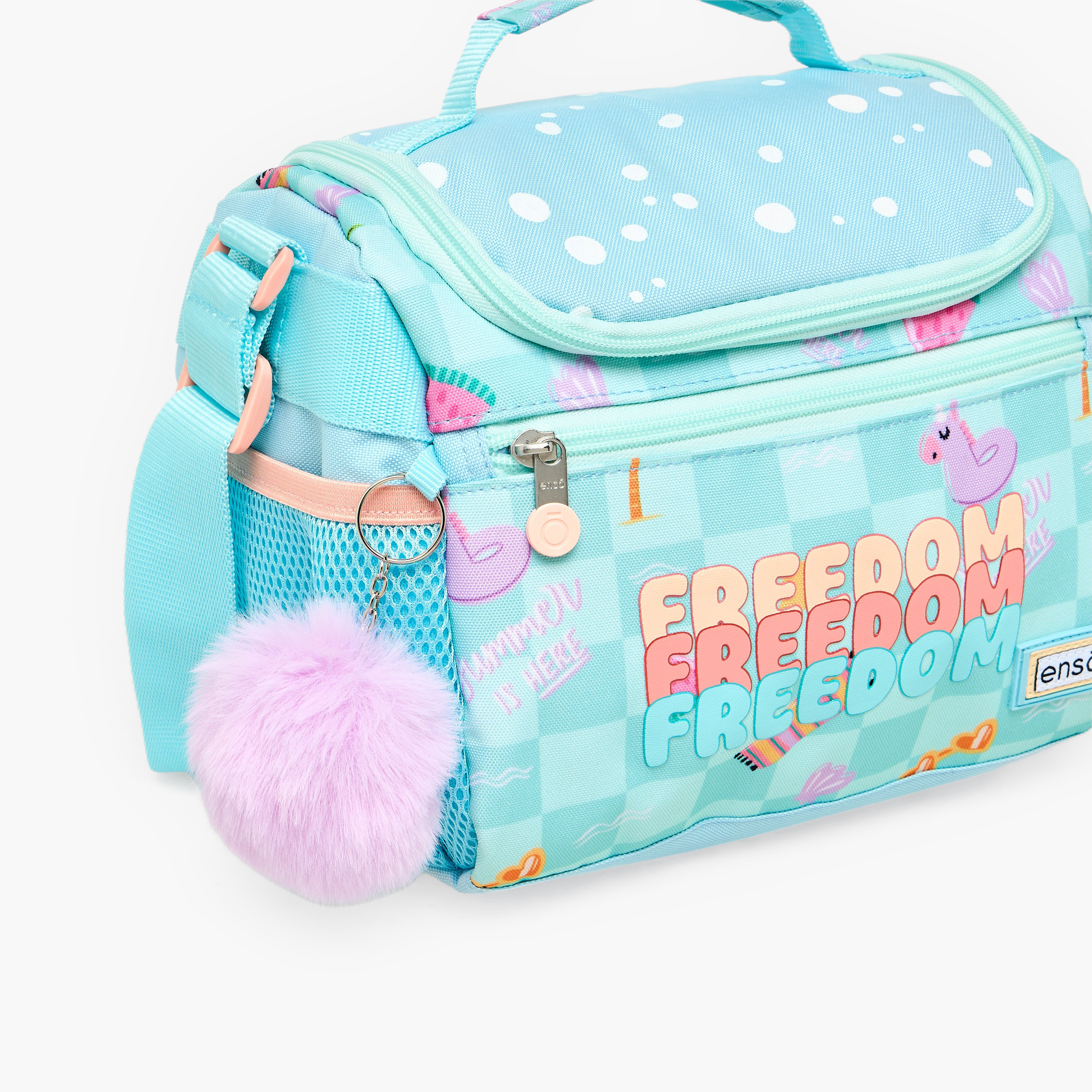 شنطة غداء بطبعات وحزام قابل للتعديل للفتيات من 8 - 13 سنة من إنسو-school-lunchessentials-lunchbags-image-3