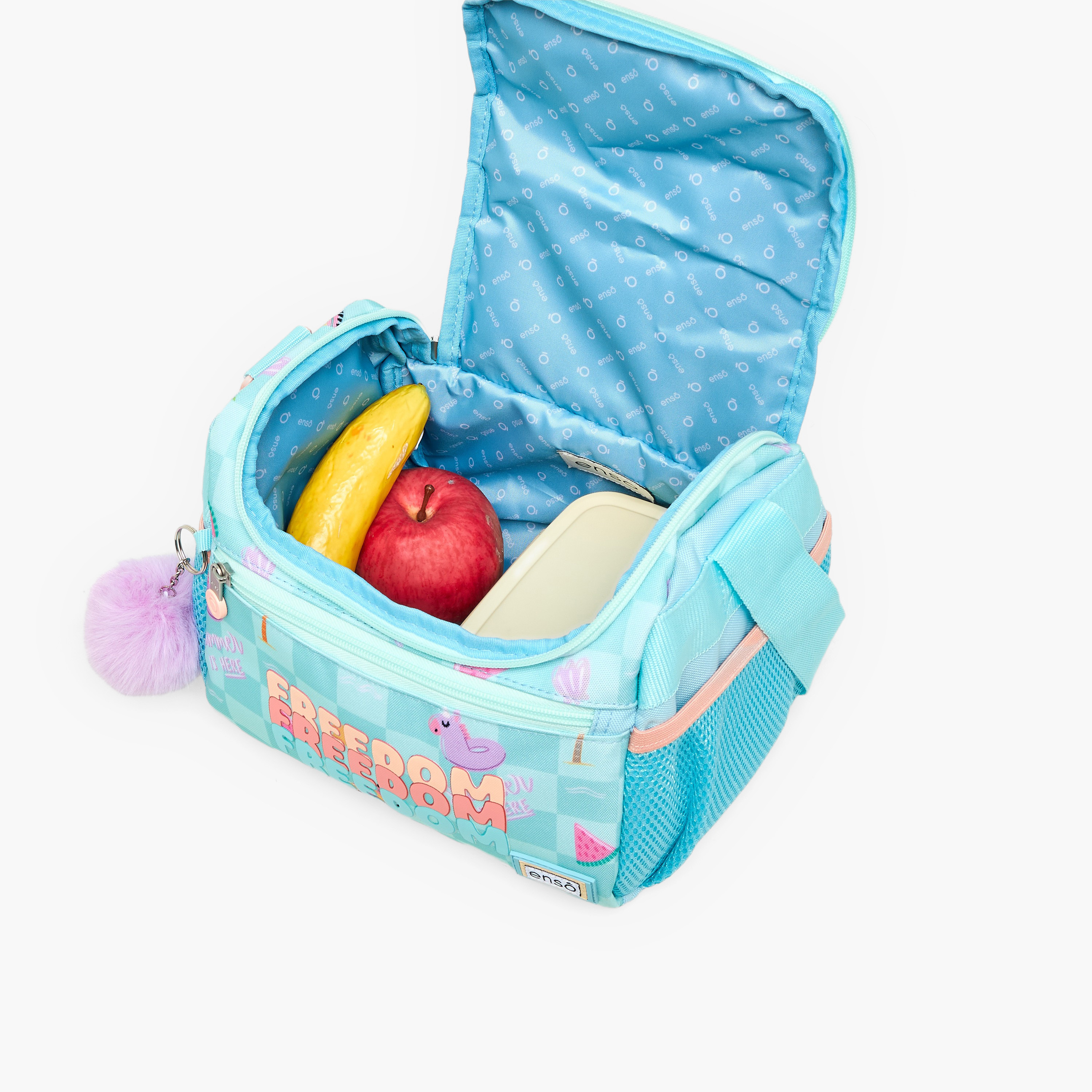 شنطة غداء بطبعات وحزام قابل للتعديل للفتيات من 8 - 13 سنة من إنسو-school-lunchessentials-lunchbags-image-5