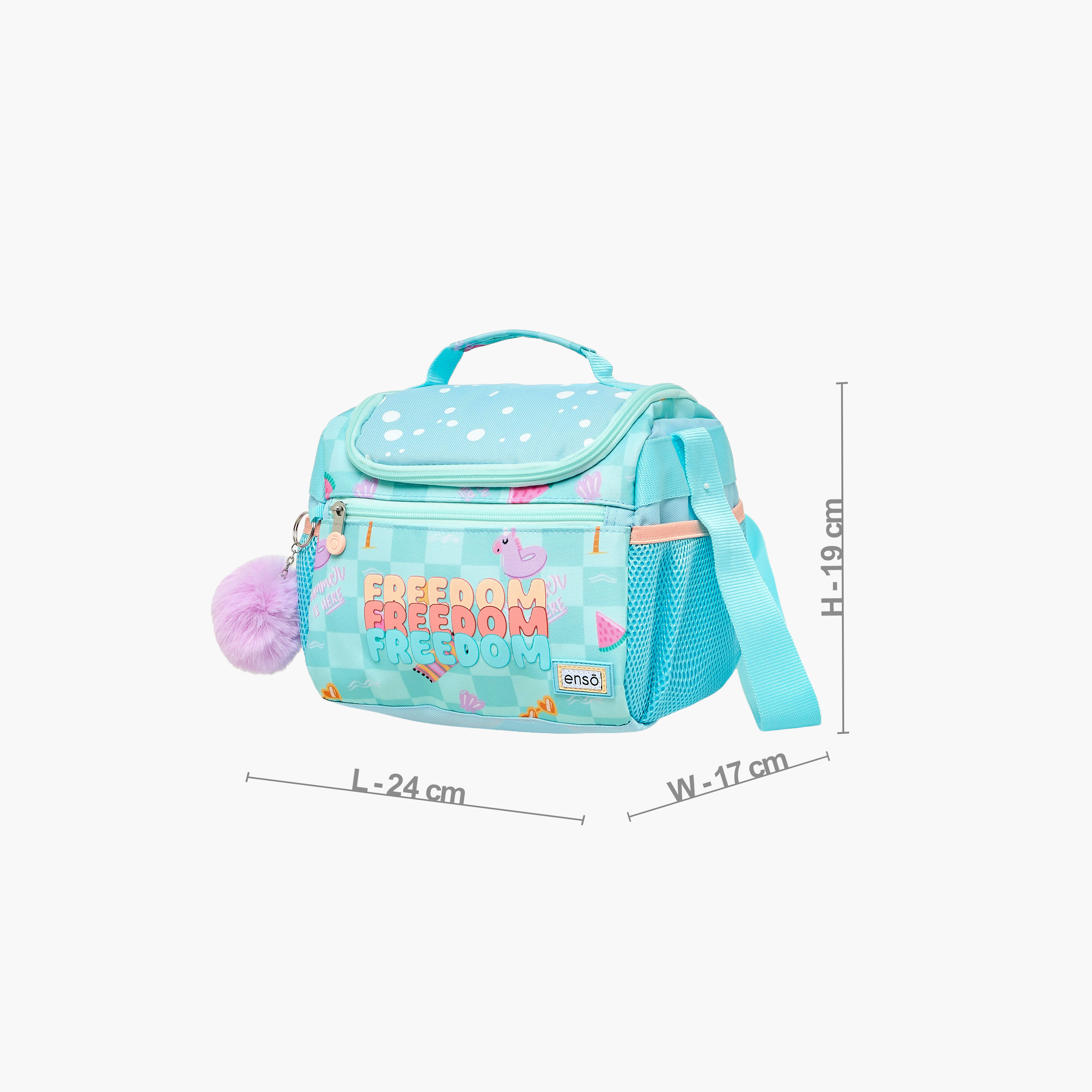 شنطة غداء بطبعات وحزام قابل للتعديل للفتيات من 8 - 13 سنة من إنسو-school-lunchessentials-lunchbags-image-6