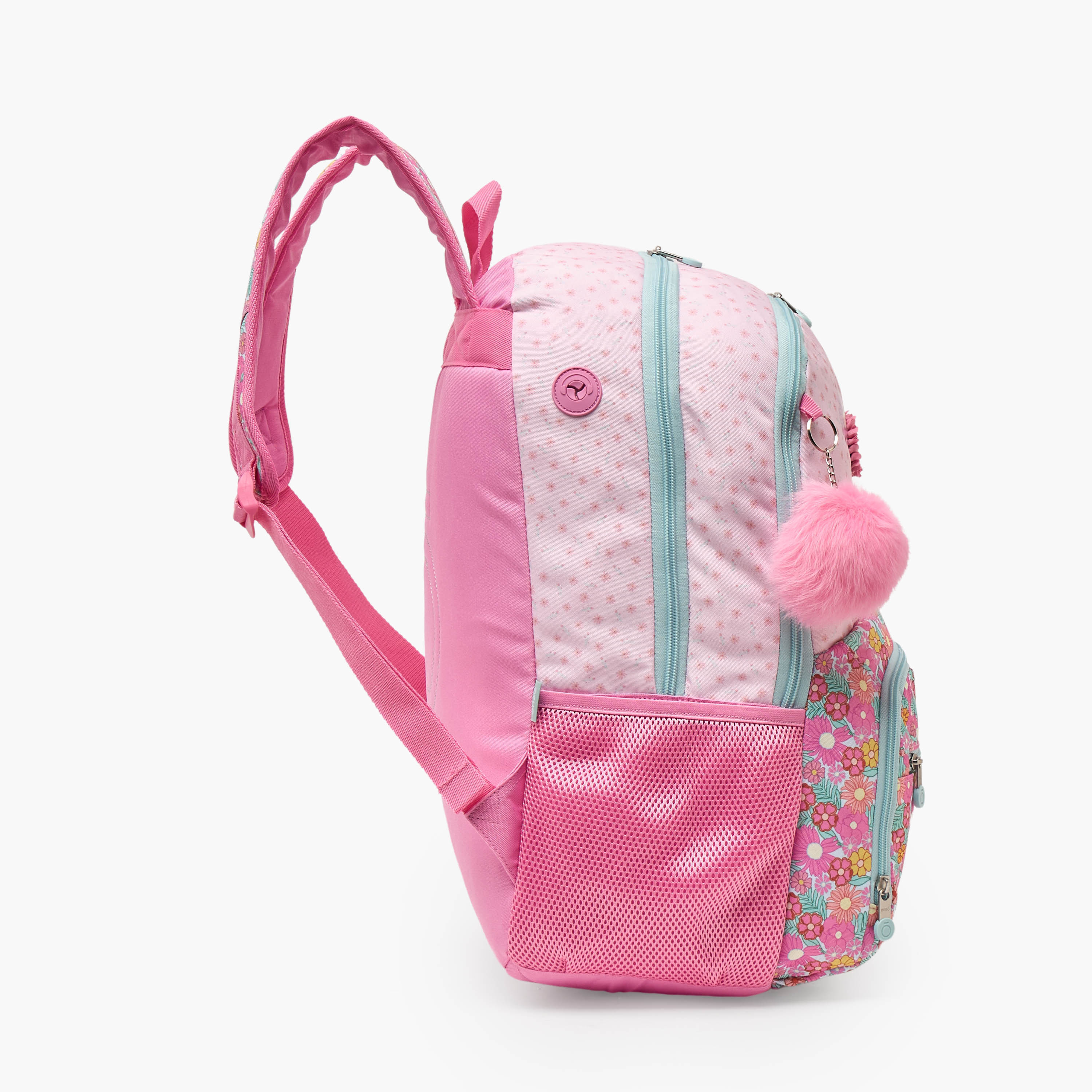 شنطة ظهر بحمالات مبطنة وطبعات زهرية للبنات من 8-12 سنة من إنسو - 18 بوصة-school-bagsandbackpacks-backpacks-image-8