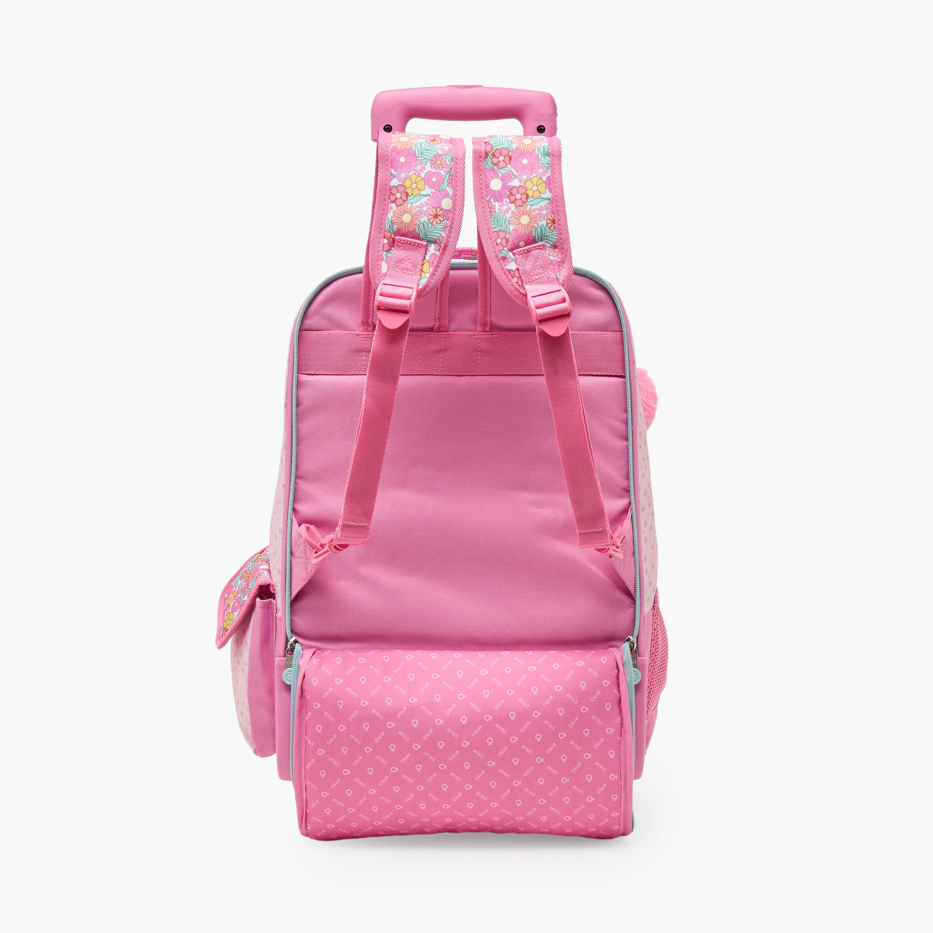 Enso Floral Print Trolley Bag for Girls 8-12 Years with Padded Straps - 17 inches-school-bagsandbackpacks-trolleybags-image-11