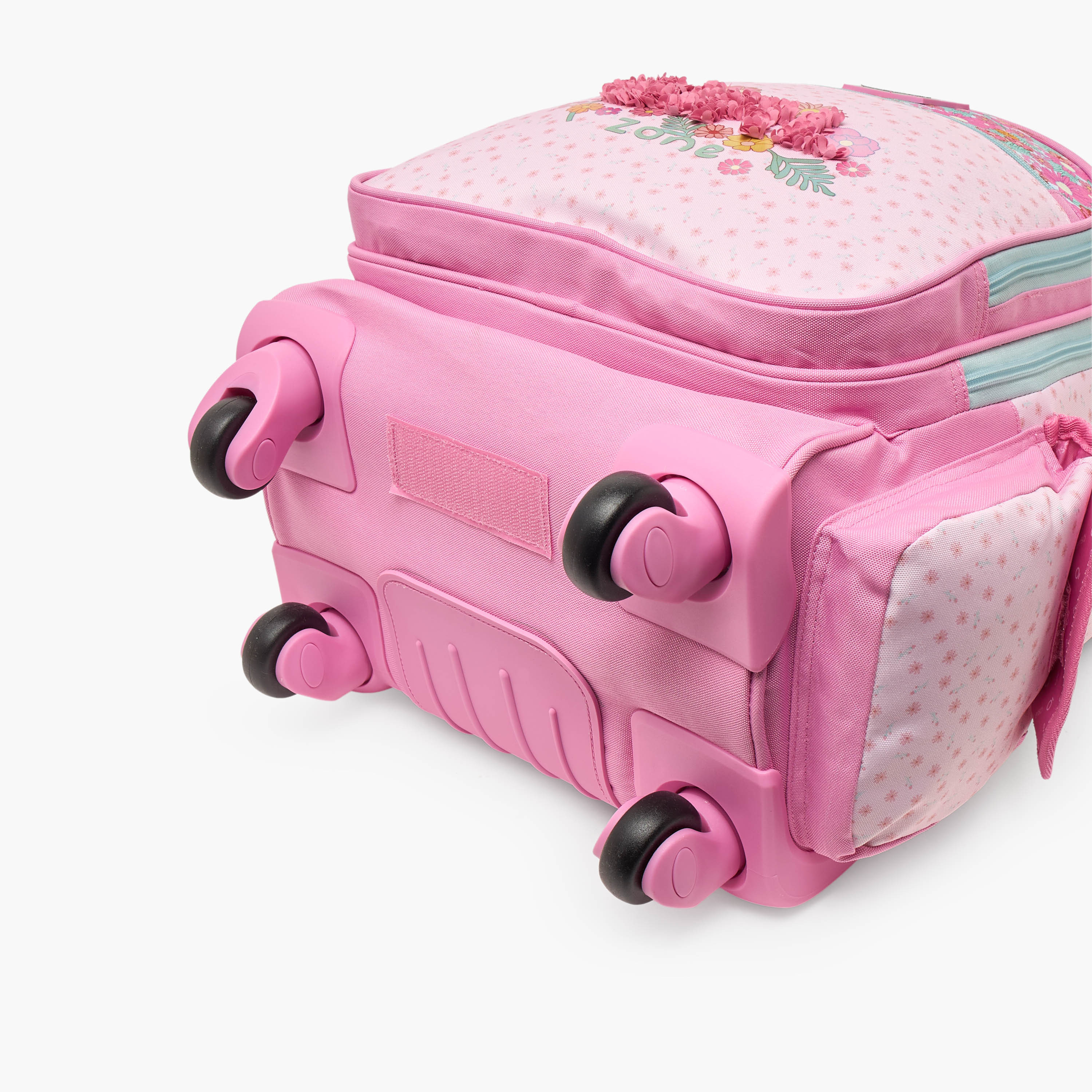 Enso Floral Print Trolley Bag for Girls 8-12 Years with Padded Straps - 17 inches-school-bagsandbackpacks-trolleybags-image-13