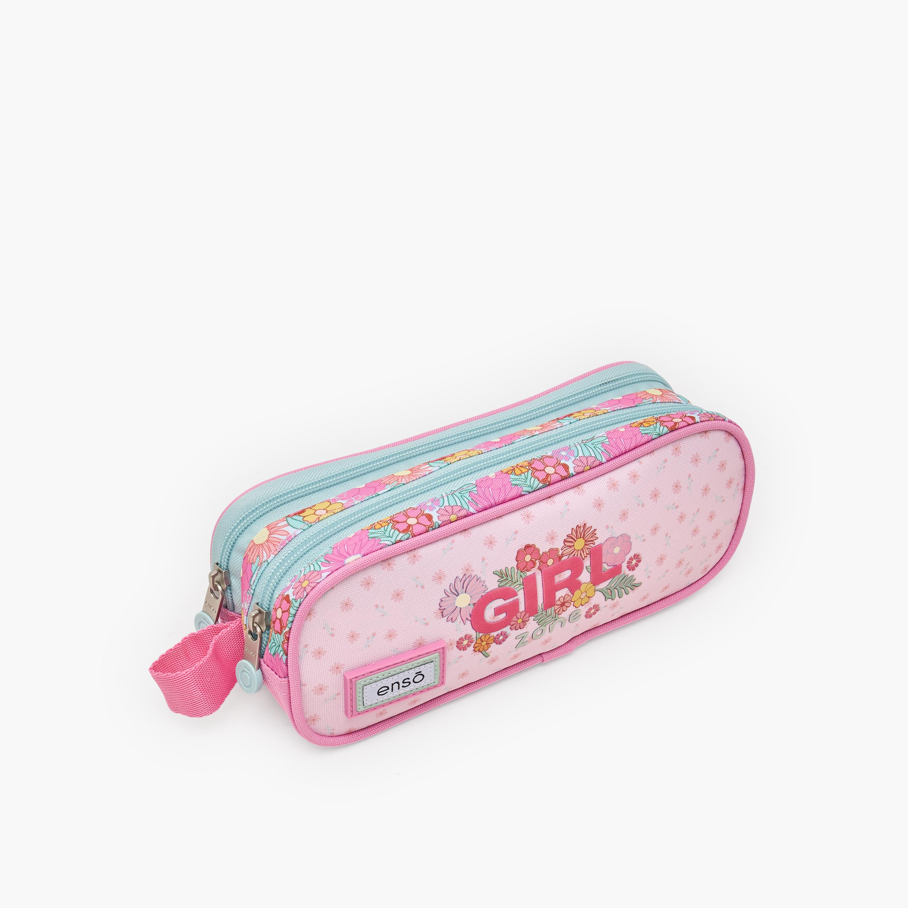 مقلمة بقسمين وطبعات زهرية من إنسو-school-stationery-pencilcases-image-3