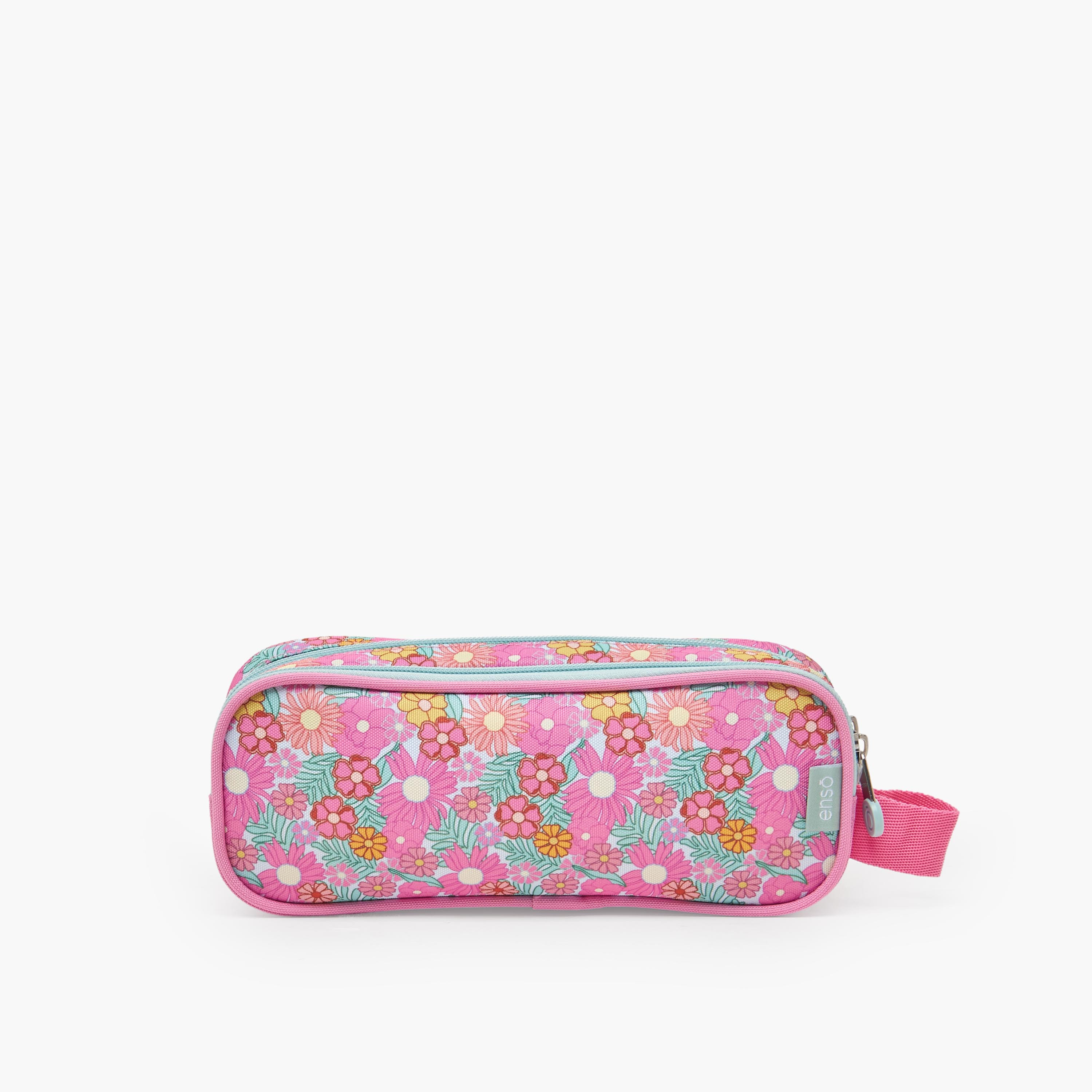 مقلمة بقسمين وطبعات زهرية من إنسو-school-stationery-pencilcases-image-5