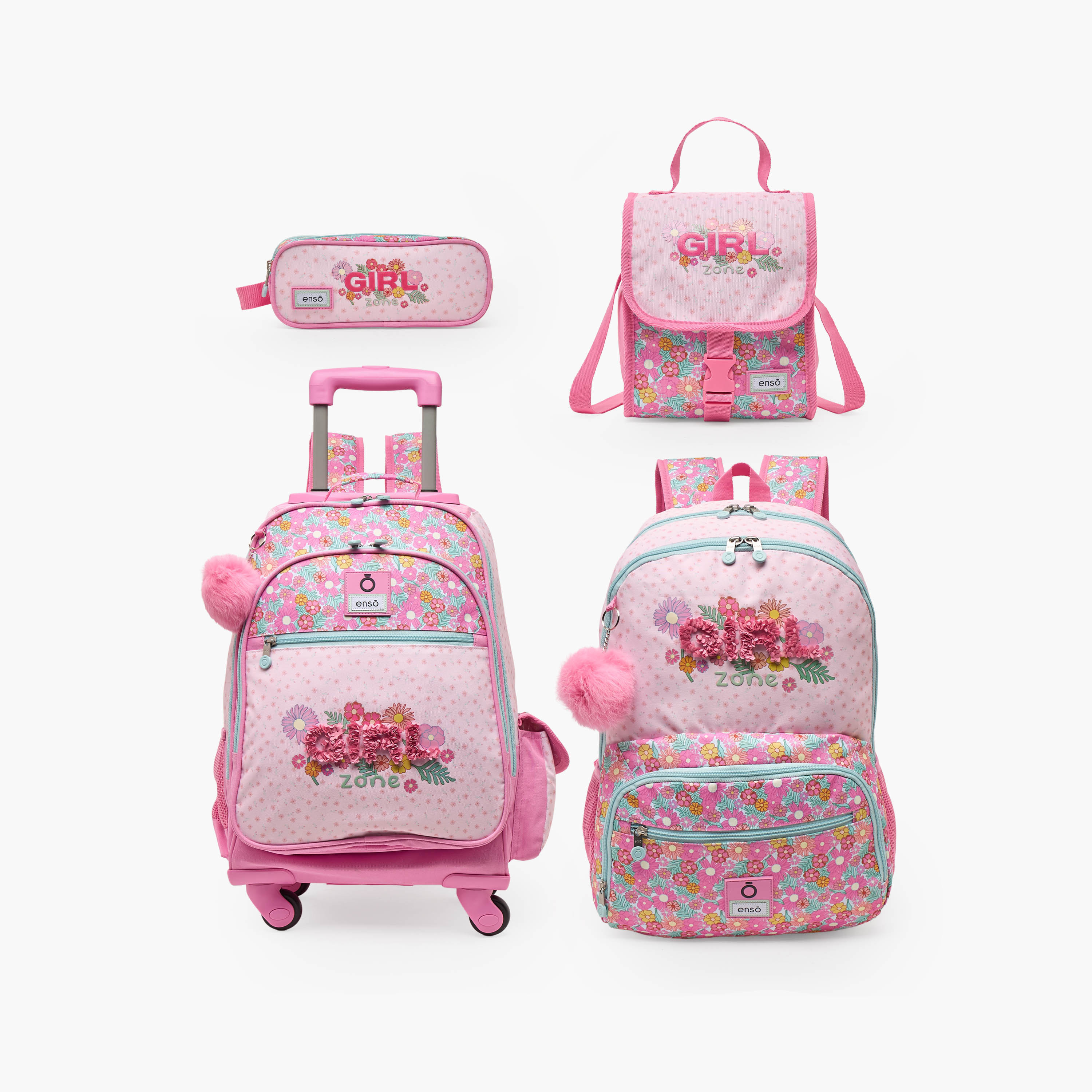 شنطة غداء بحزام قابل للتعديل وبطبعات زهرية للبنات 8-13 سنة من إنسو-school-lunchessentials-lunchbags-image-11