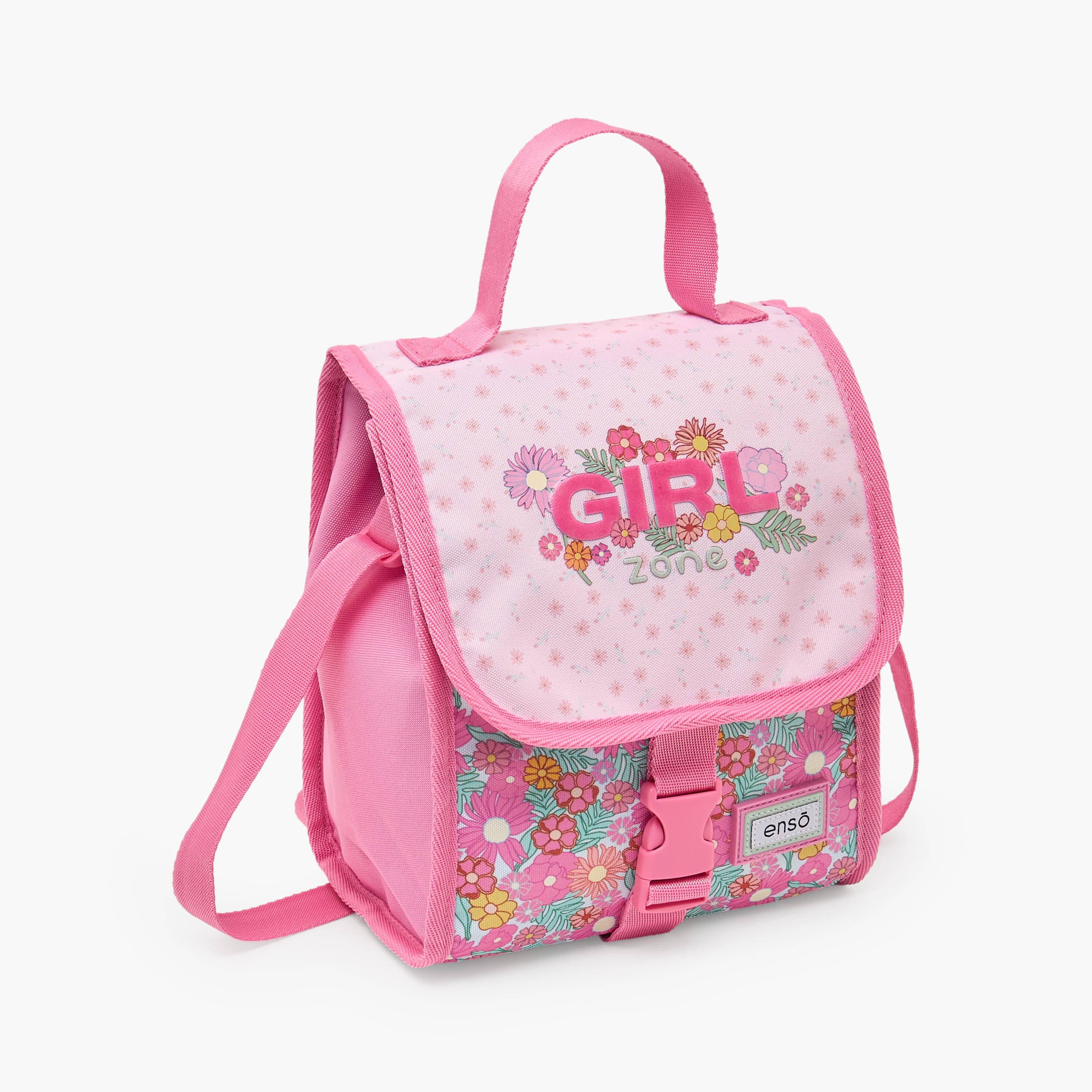 شنطة غداء بحزام قابل للتعديل وبطبعات زهرية للبنات 8-13 سنة من إنسو-school-lunchessentials-lunchbags-image-3