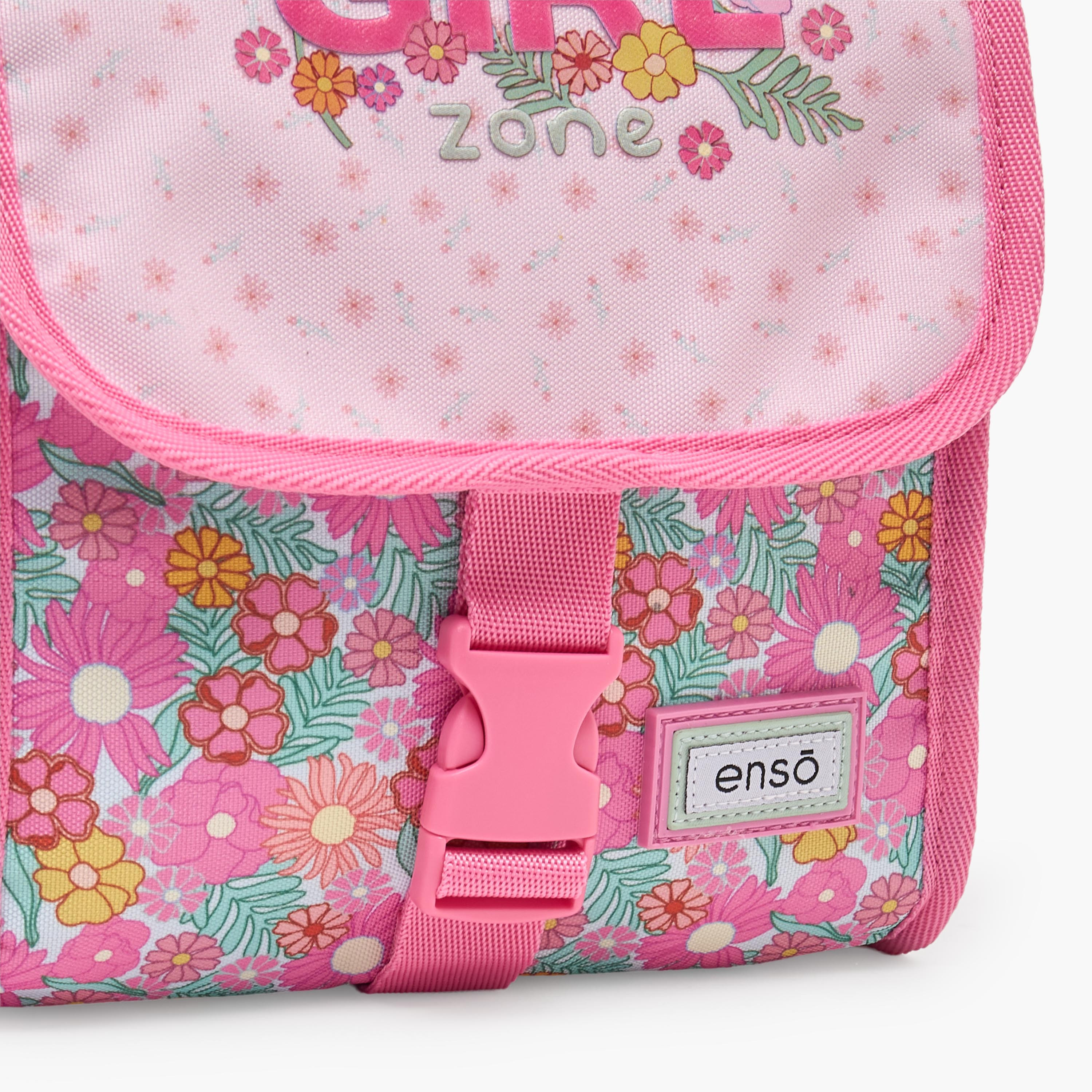 شنطة غداء بحزام قابل للتعديل وبطبعات زهرية للبنات 8-13 سنة من إنسو-school-lunchessentials-lunchbags-image-4