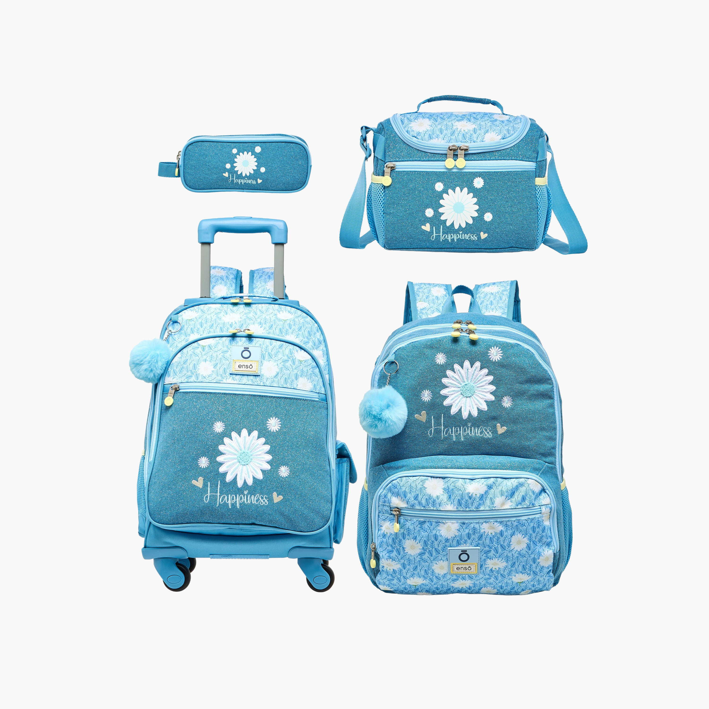 شنطة ظهر للبنات 8-13 سنة بزينة بوم بوم وطبعات - 18 بوصة-school-bagsandbackpacks-backpacks-image-11