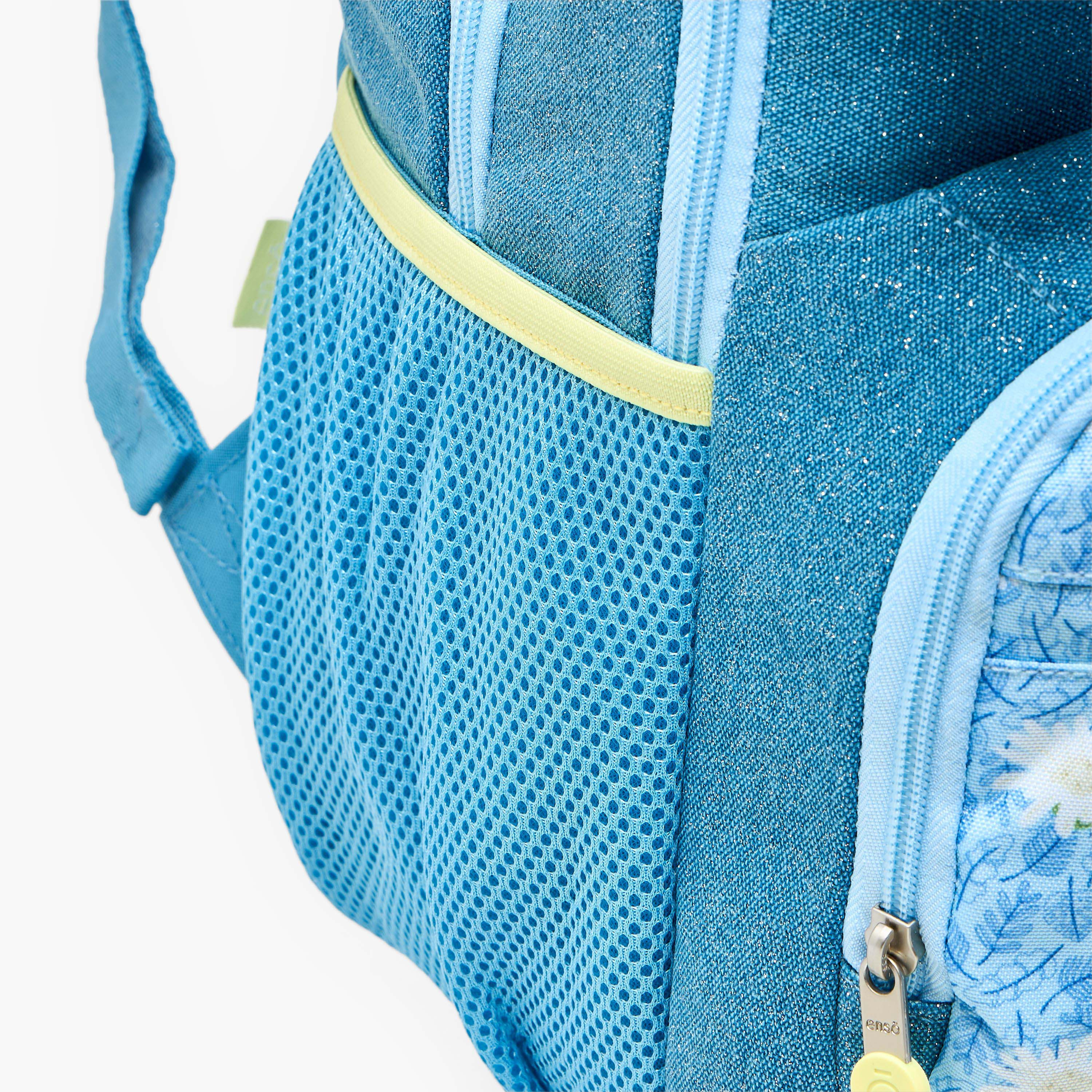 Enso Floral Print Backpack for Girls 8-13 Years with Pom Pom Accent - 18 inches-school-bagsandbackpacks-backpacks-image-4