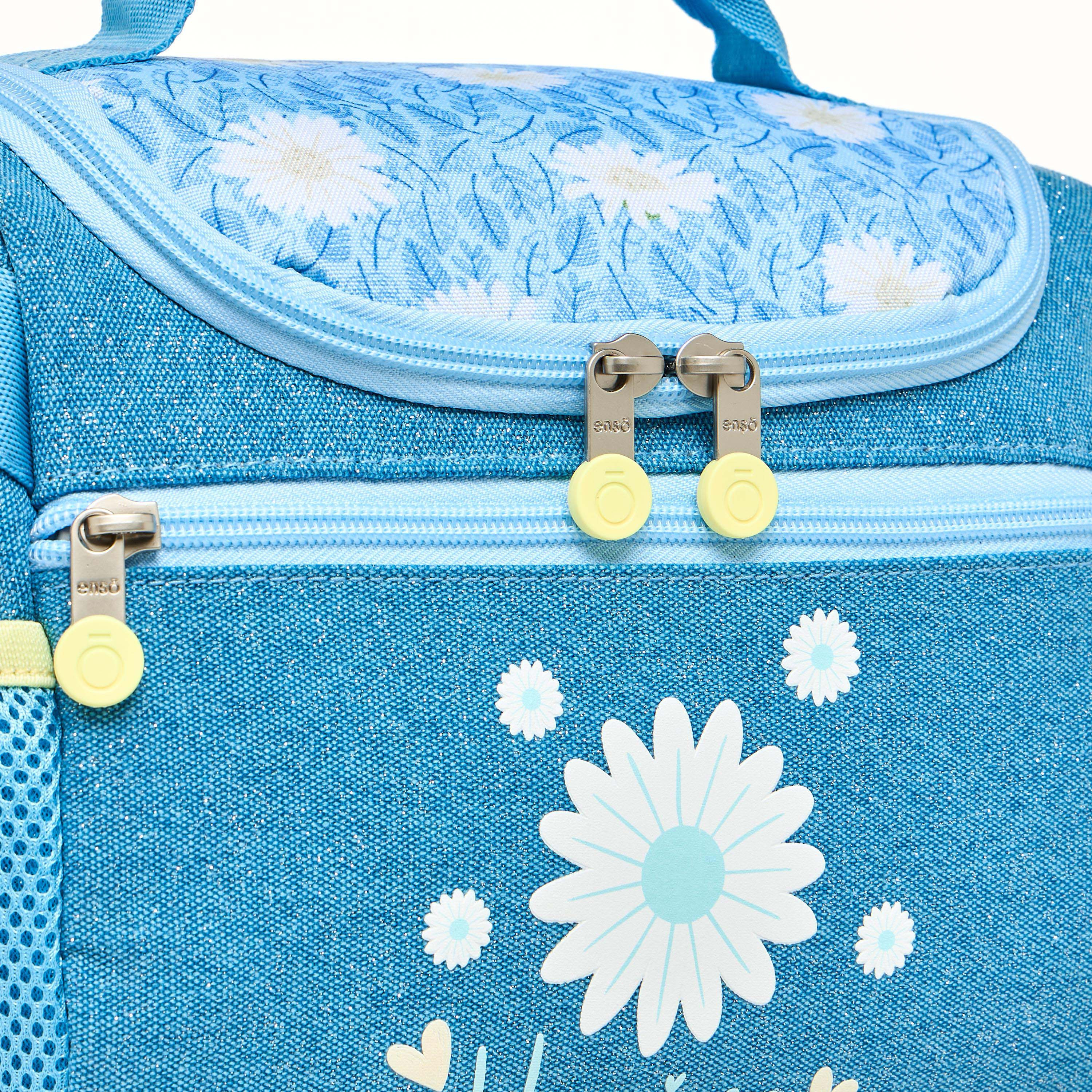 شنطة غداء بطبعات زهور وحزام قابل للتعديل للبنات من 8 إلى 13 سنة من إنسو-school-lunchessentials-lunchbags-image-4