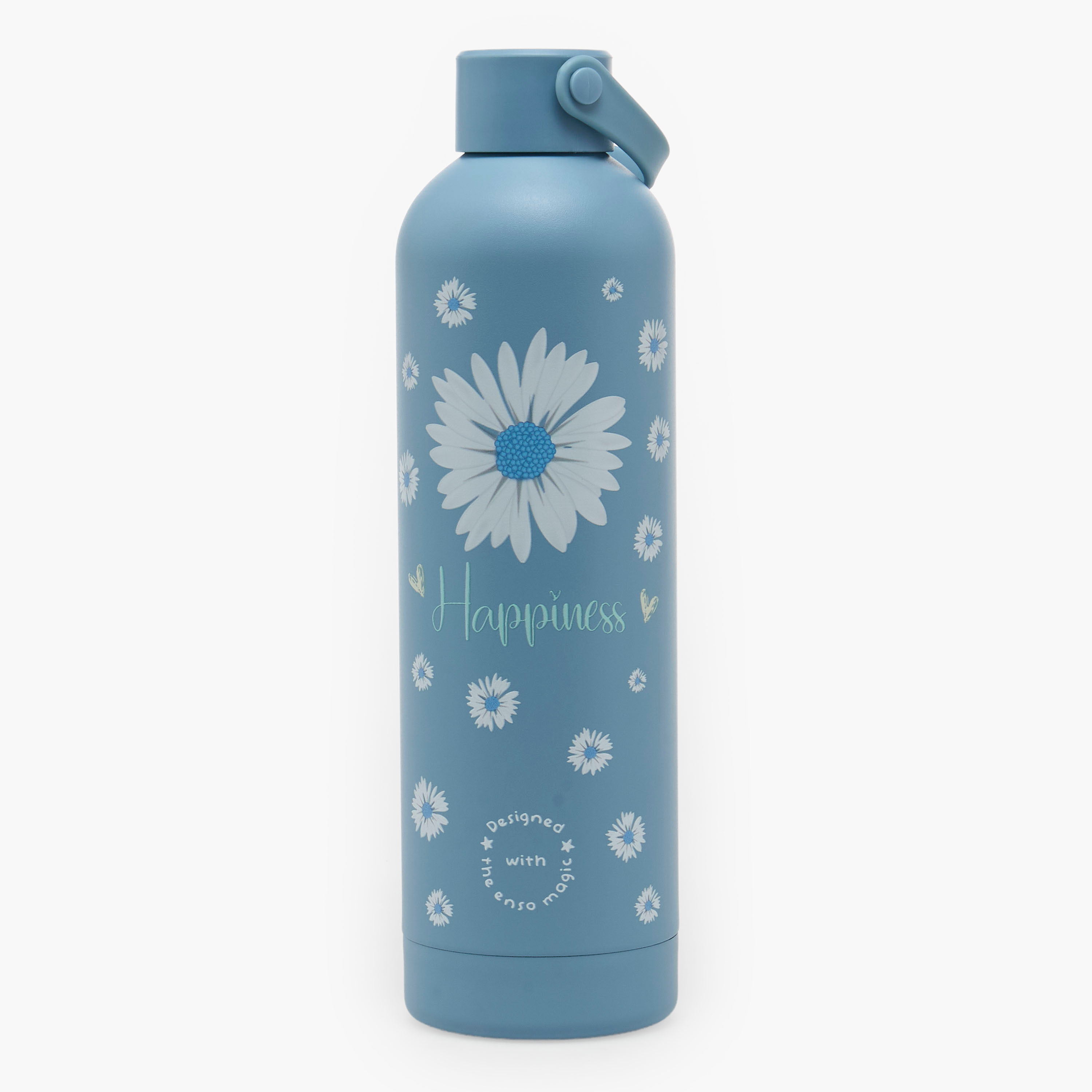 قارورة مياه ستانلس ستيل بملمس مانع للانزلاق وبطبعات زهرية من إنسو -  750 مل-school-waterbottles-image-1
