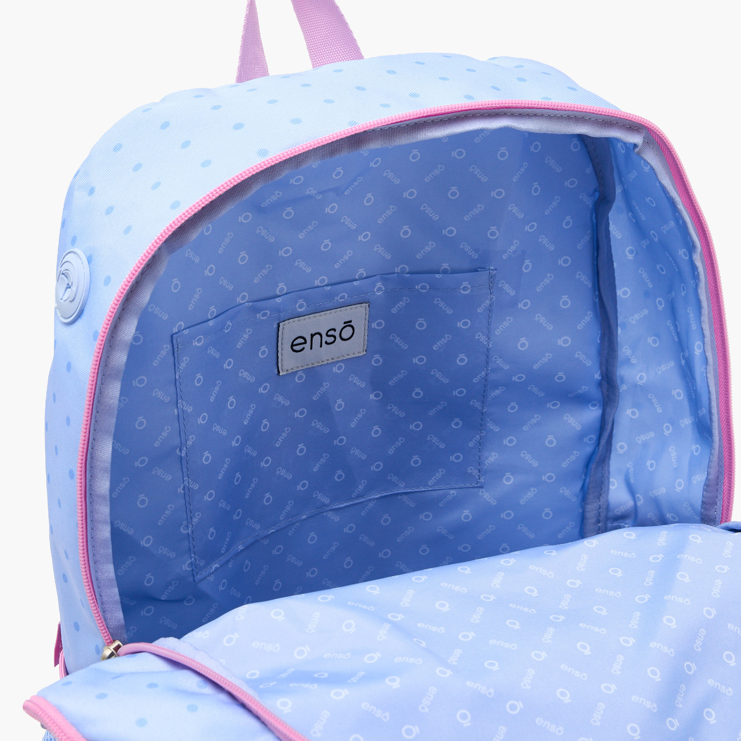 Enso Heart Print Backpack for Girls 8-13 Years with Pom-Pom Accent - 18 inches-school-bagsandbackpacks-backpacks-image-7
