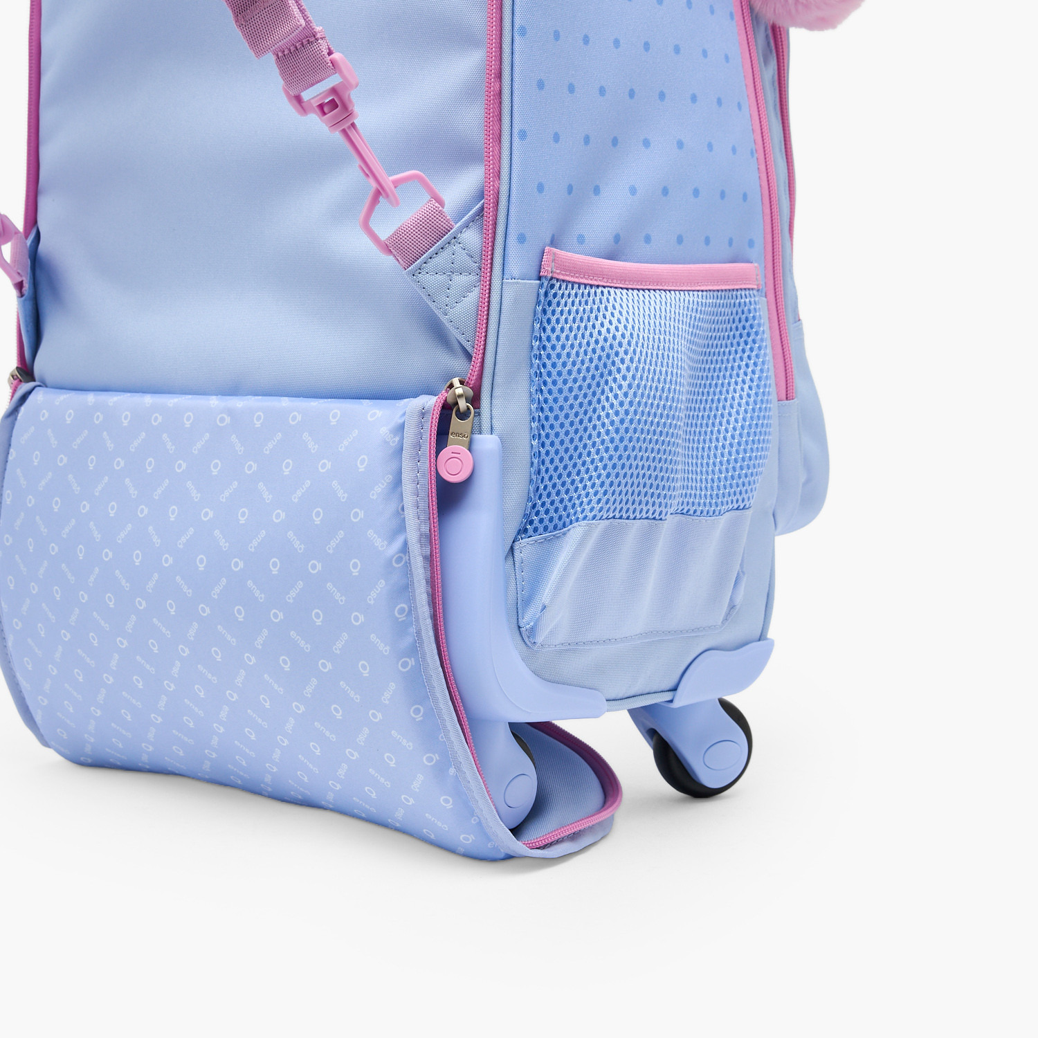 Enso Heart Print Trolley Backpack for Girls 8-13 Years with Pom-Pom Accent - 17 inches-school-bagsandbackpacks-trolleybags-image-14