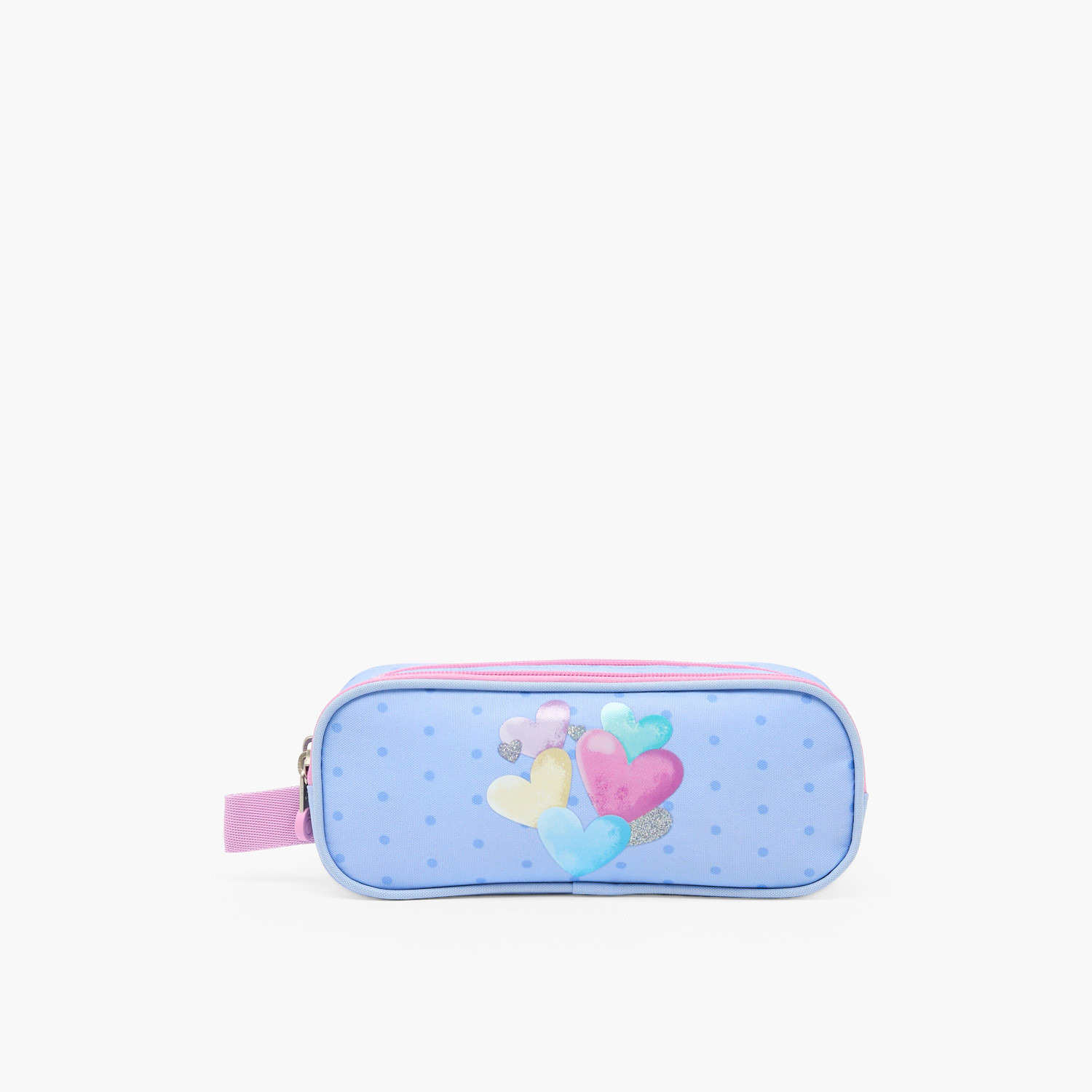 Enso Heart Print Pencil Pouch with 2 Compartments-school-stationery-pencilcases-image-1