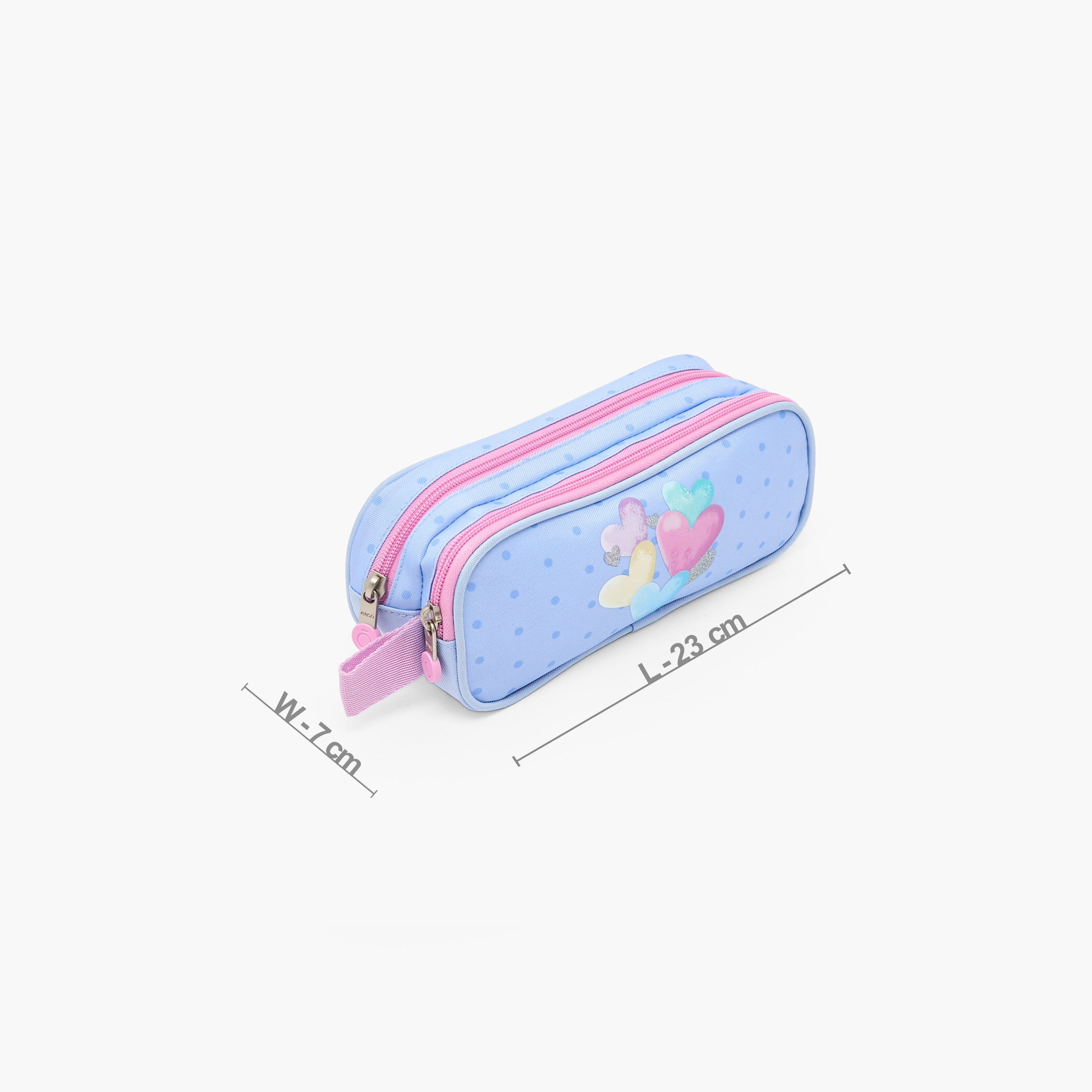 Enso Heart Print Pencil Pouch with 2 Compartments-school-stationery-pencilcases-image-4