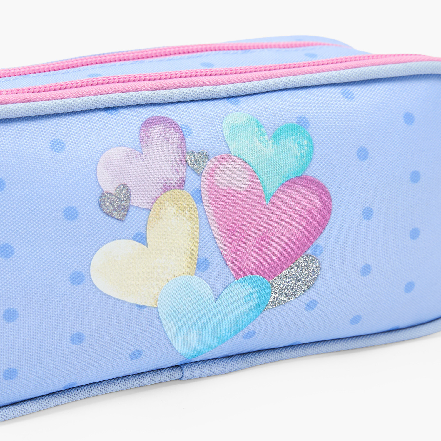 Enso Heart Print Pencil Pouch with 2 Compartments-school-stationery-pencilcases-image-6
