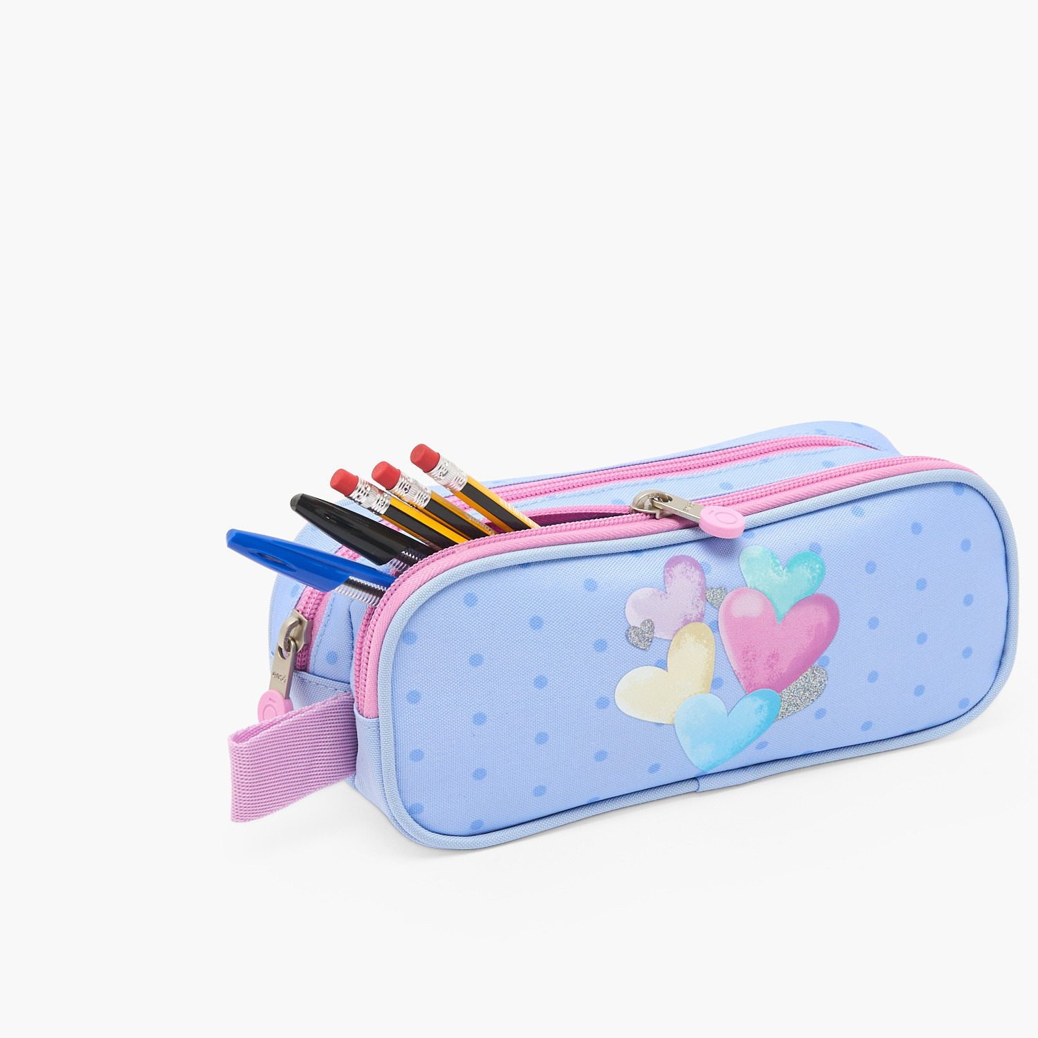 Enso Heart Print Pencil Pouch with 2 Compartments-school-stationery-pencilcases-image-7