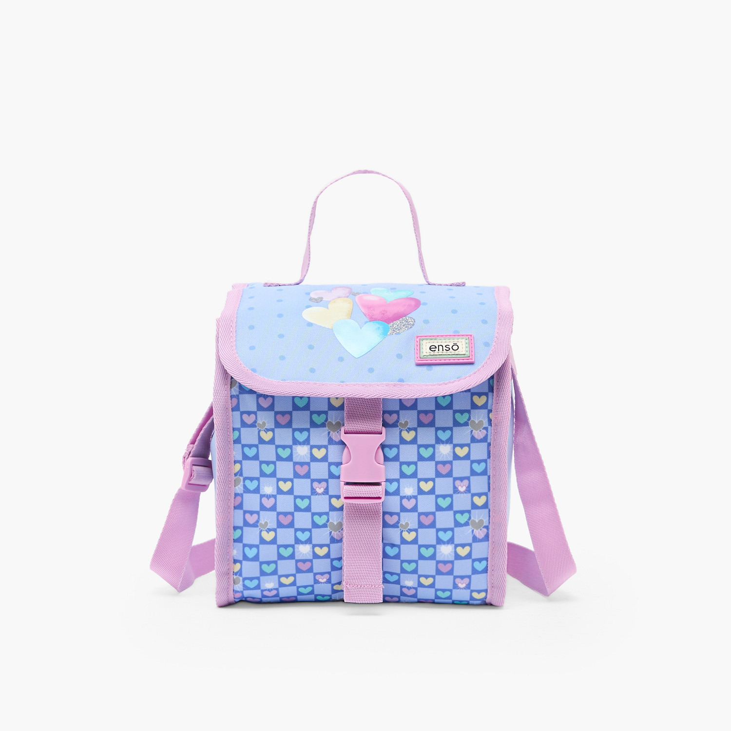 شنطة غداء بطبعة قلب للبنات من 8 إلى 13 سنة مع تصميم معزول من إنسو-school-lunchessentials-lunchbags-image-1