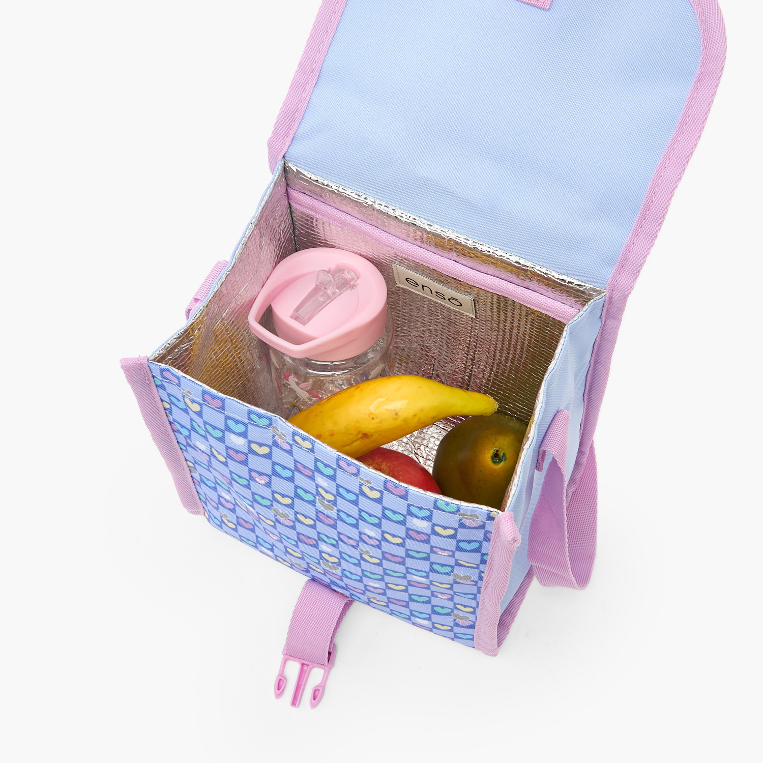 شنطة غداء بطبعة قلب للبنات من 8 إلى 13 سنة مع تصميم معزول من إنسو-school-lunchessentials-lunchbags-image-3