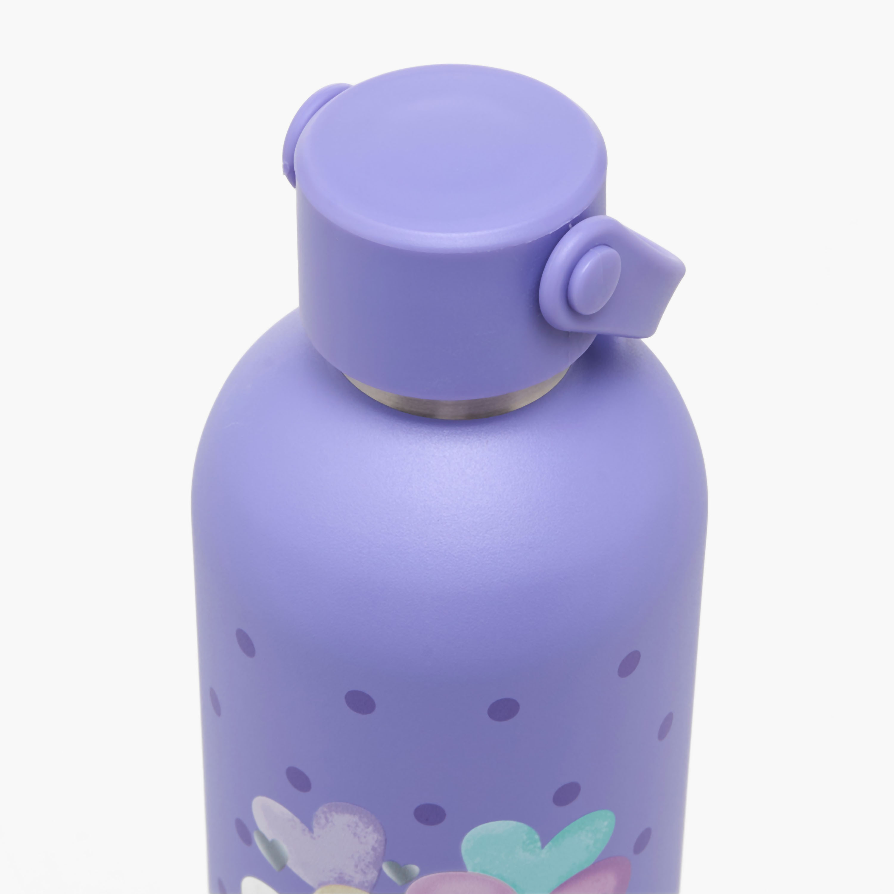 Enso Heart Print Stainless Steel Water Bottle with Handle - 750 ml-school-waterbottles-image-4